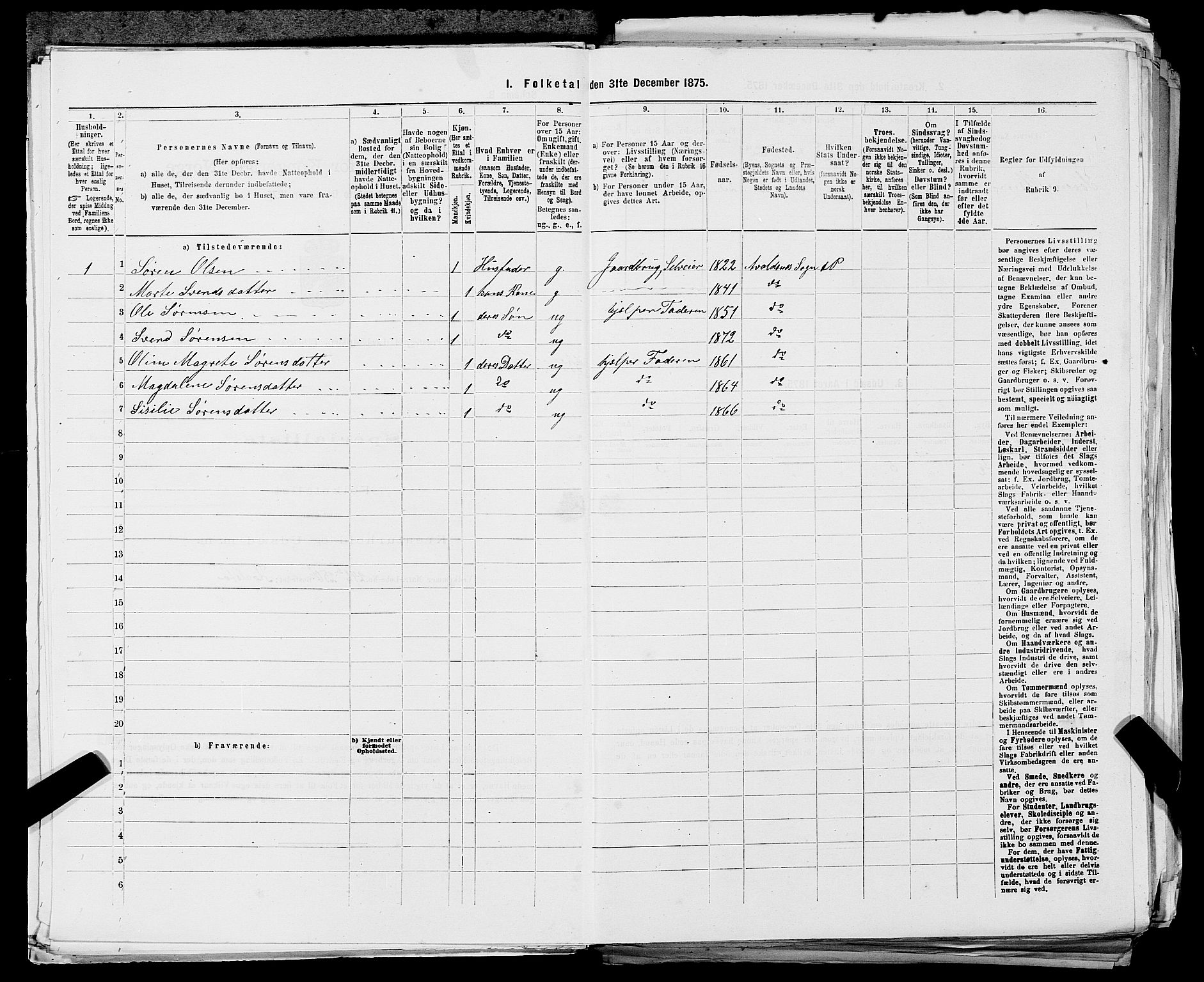 SAST, 1875 census for 1147L Avaldsnes/Avaldsnes og Kopervik, 1875, p. 935