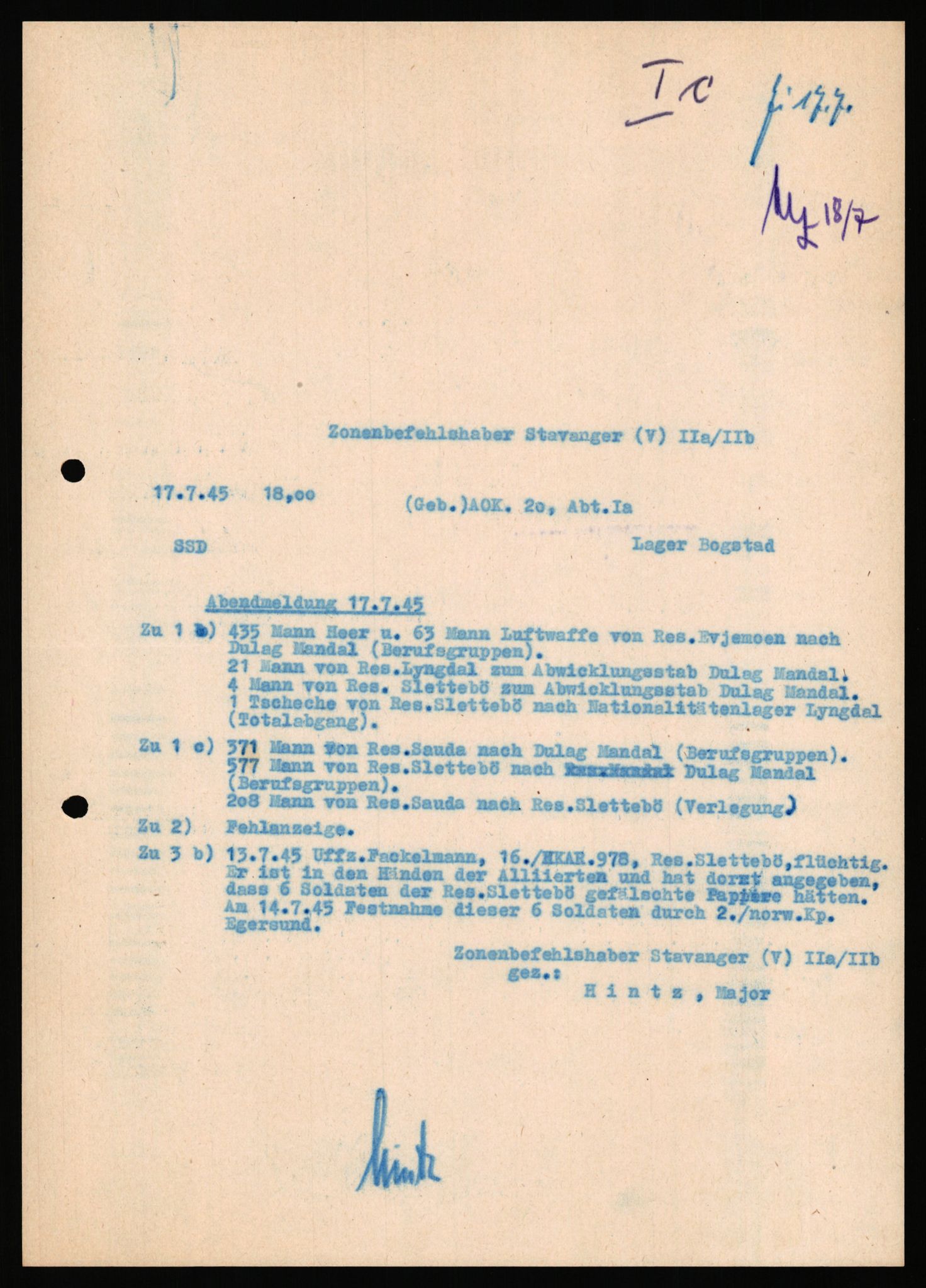 Deutscher Oberbefehlshaber Norwegen (DOBN), AV/RA-RAFA-2197/D/Dl/L0119: DB Zone Stavanger Abt. Ic, 1945, p. 339