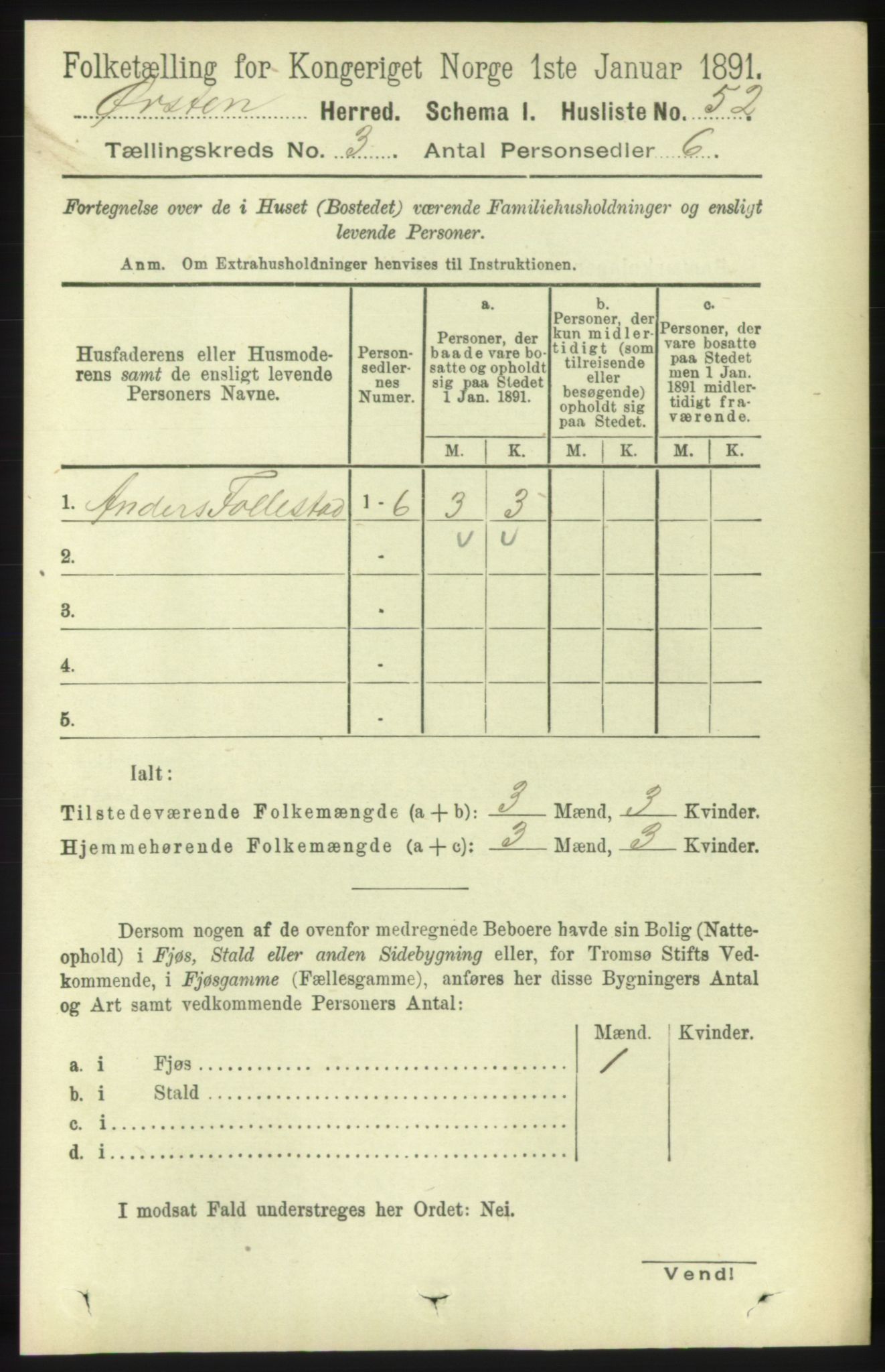 RA, 1891 census for 1520 Ørsta, 1891, p. 1203