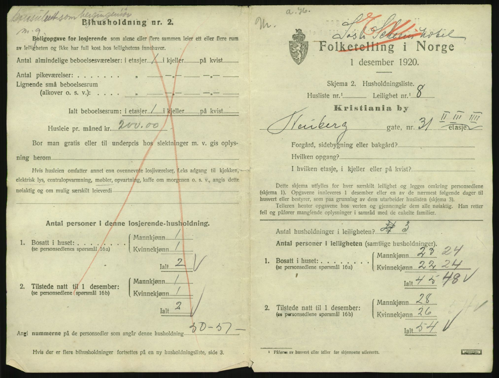 SAO, 1920 census for Kristiania, 1920, p. 71118