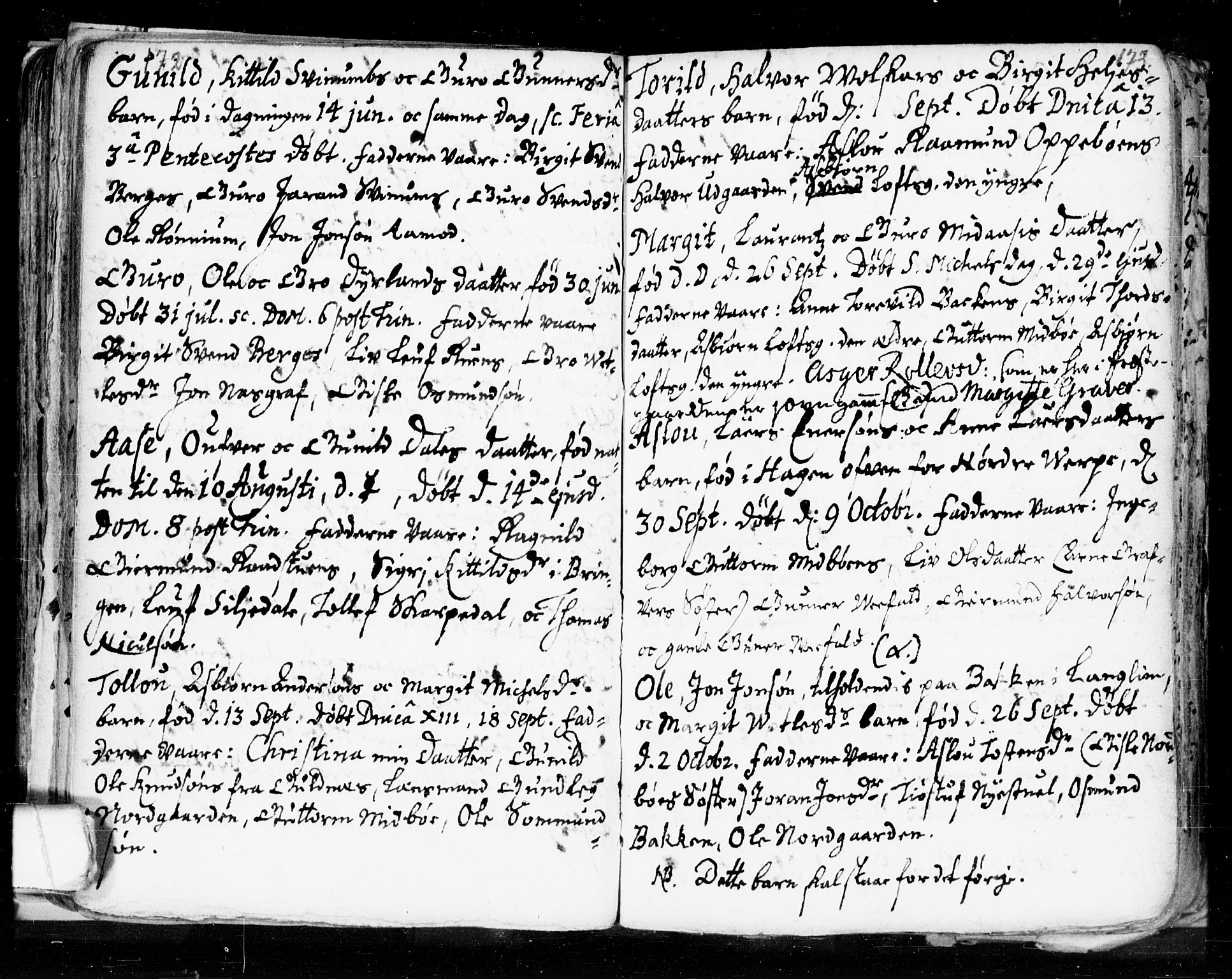 Seljord kirkebøker, SAKO/A-20/F/Fa/L0002: Parish register (official) no. I 2, 1689-1713, p. 172-173