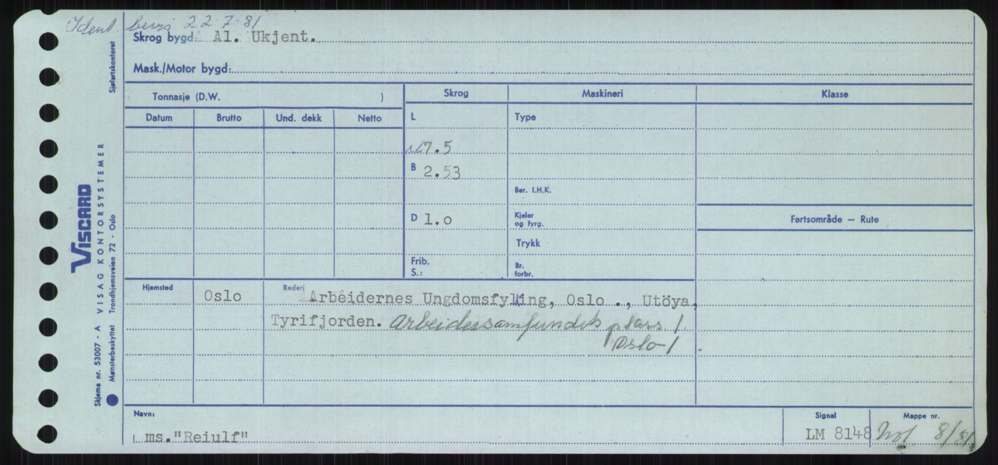 Sjøfartsdirektoratet med forløpere, Skipsmålingen, AV/RA-S-1627/H/Ha/L0004/0002: Fartøy, Mas-R / Fartøy, Odin-R, p. 625