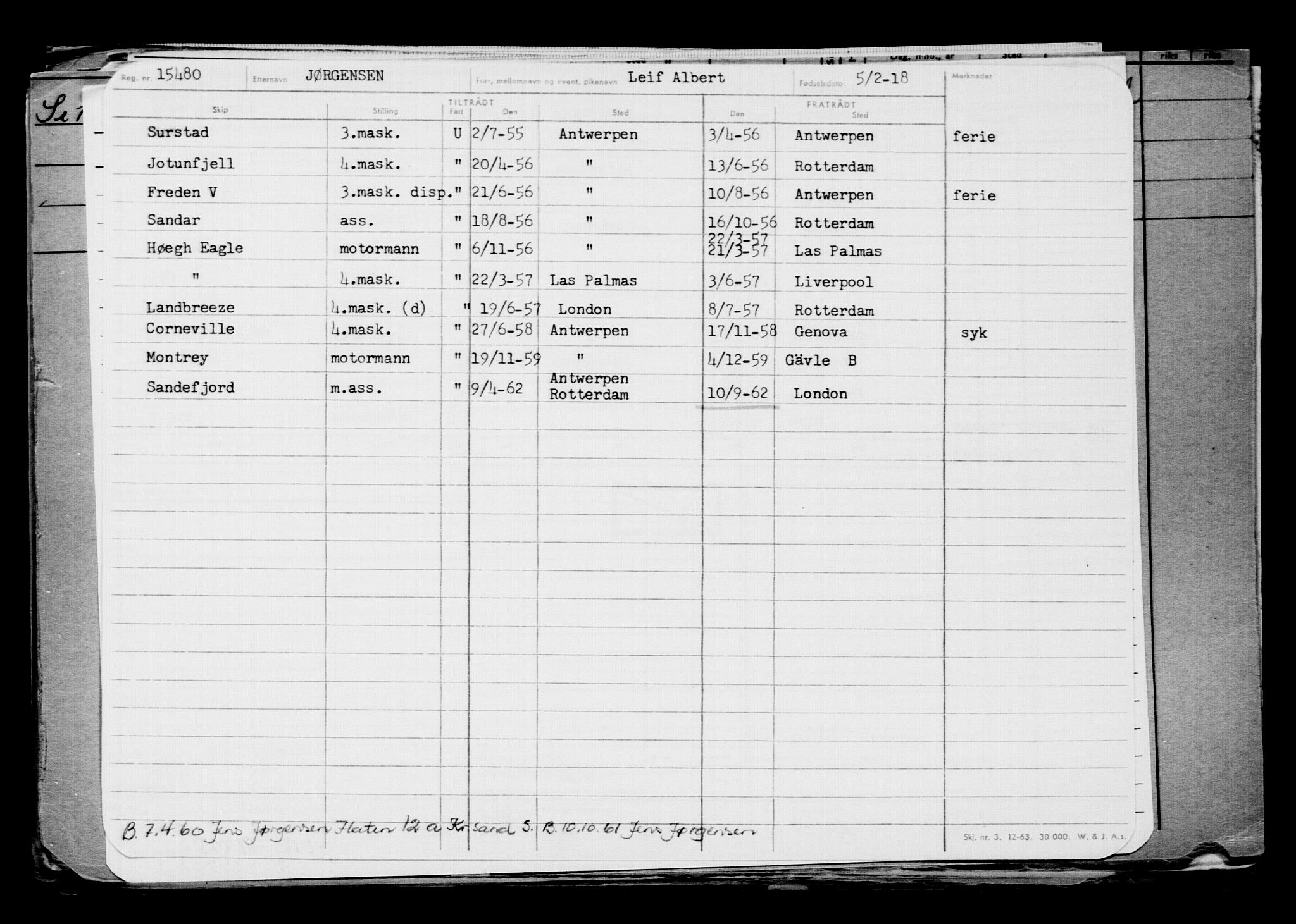 Direktoratet for sjømenn, AV/RA-S-3545/G/Gb/L0155: Hovedkort, 1918, p. 340