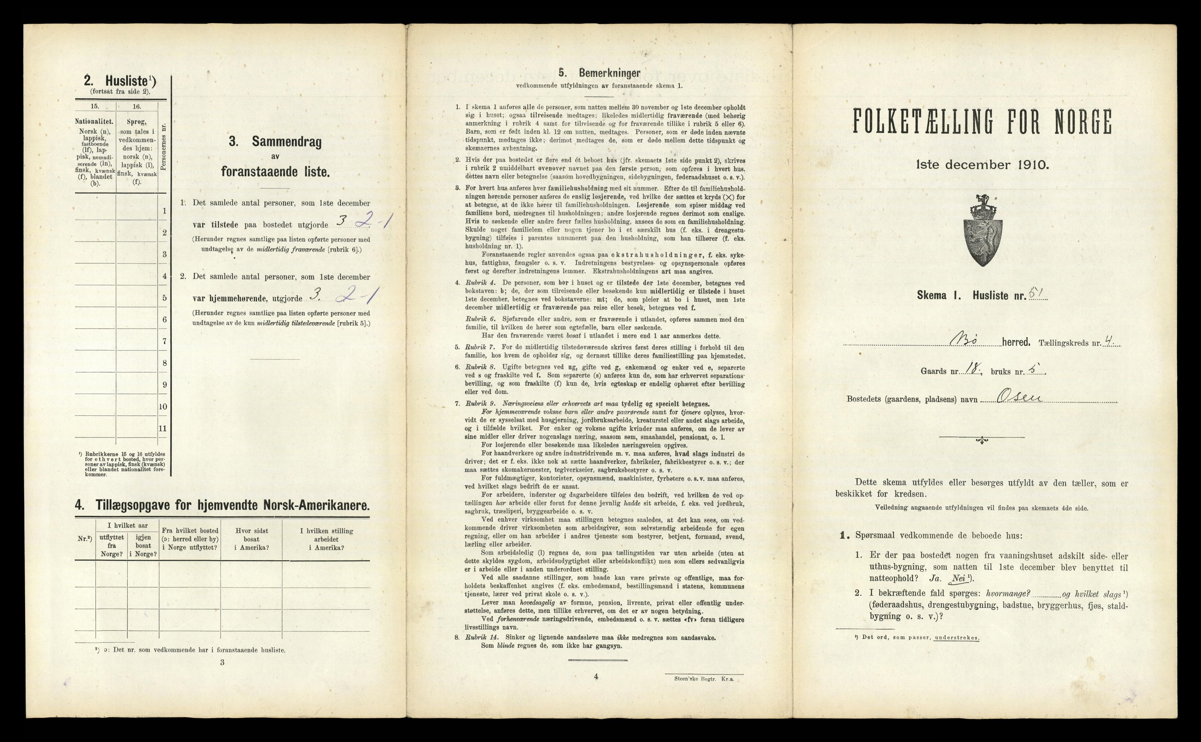 RA, 1910 census for Bø, 1910, p. 555