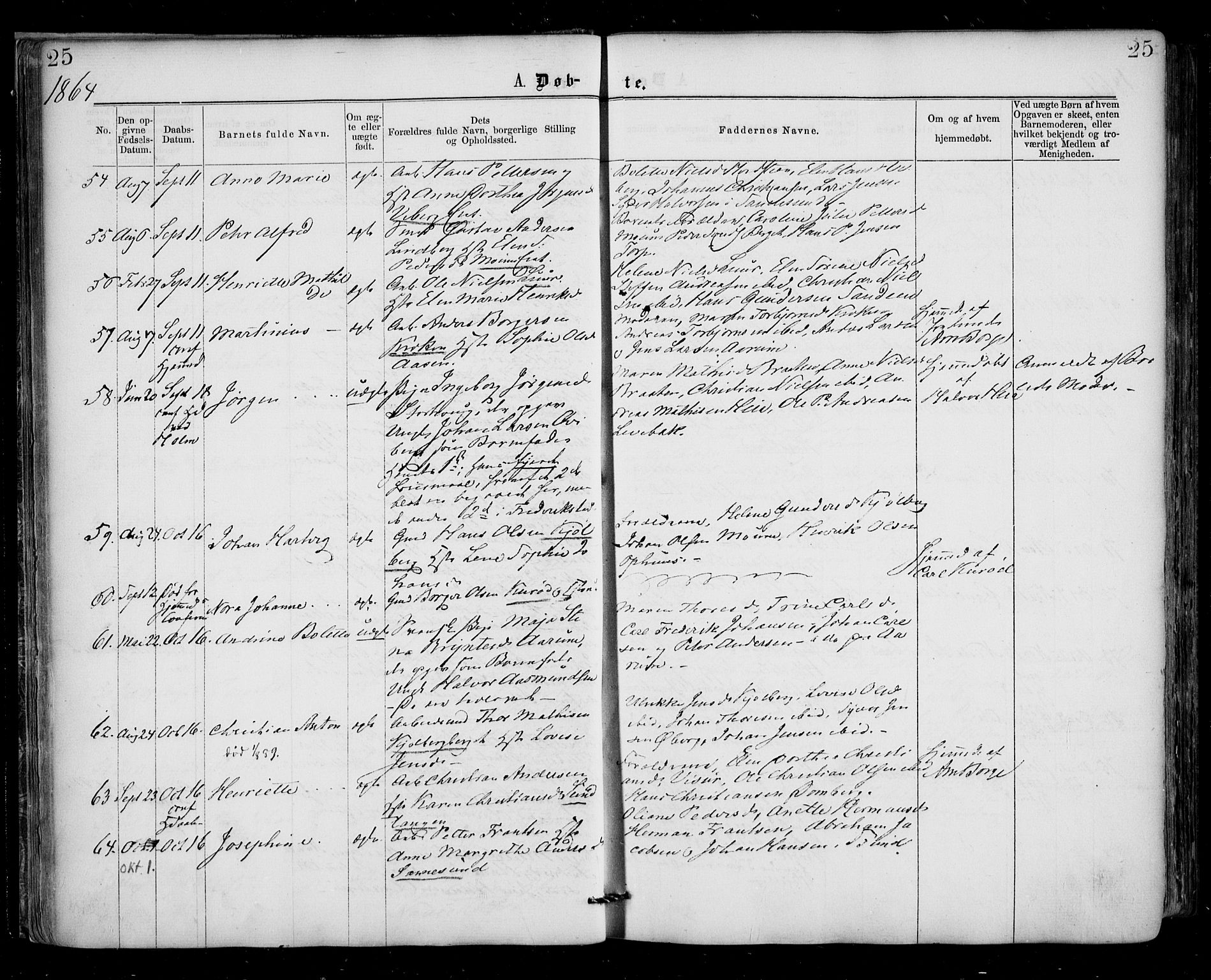 Borge prestekontor Kirkebøker, SAO/A-10903/F/Fa/L0006: Parish register (official) no. I 6, 1861-1874, p. 25