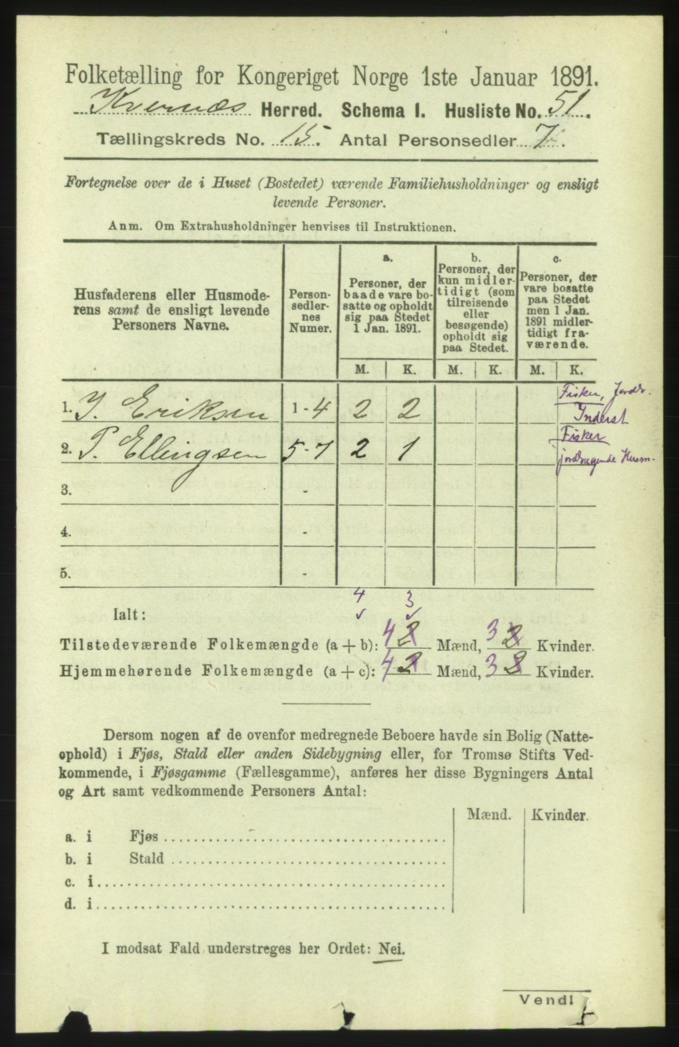 RA, 1891 census for 1553 Kvernes, 1891, p. 5946