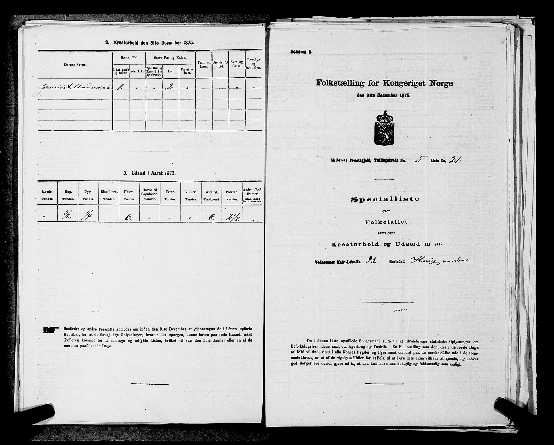 RA, 1875 census for 0127P Skiptvet, 1875, p. 924