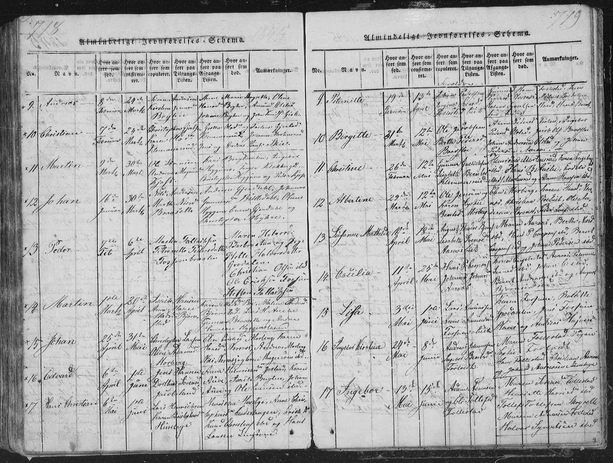 Røyken kirkebøker, AV/SAKO-A-241/G/Ga/L0003: Parish register (copy) no. 3, 1814-1856, p. 718-719