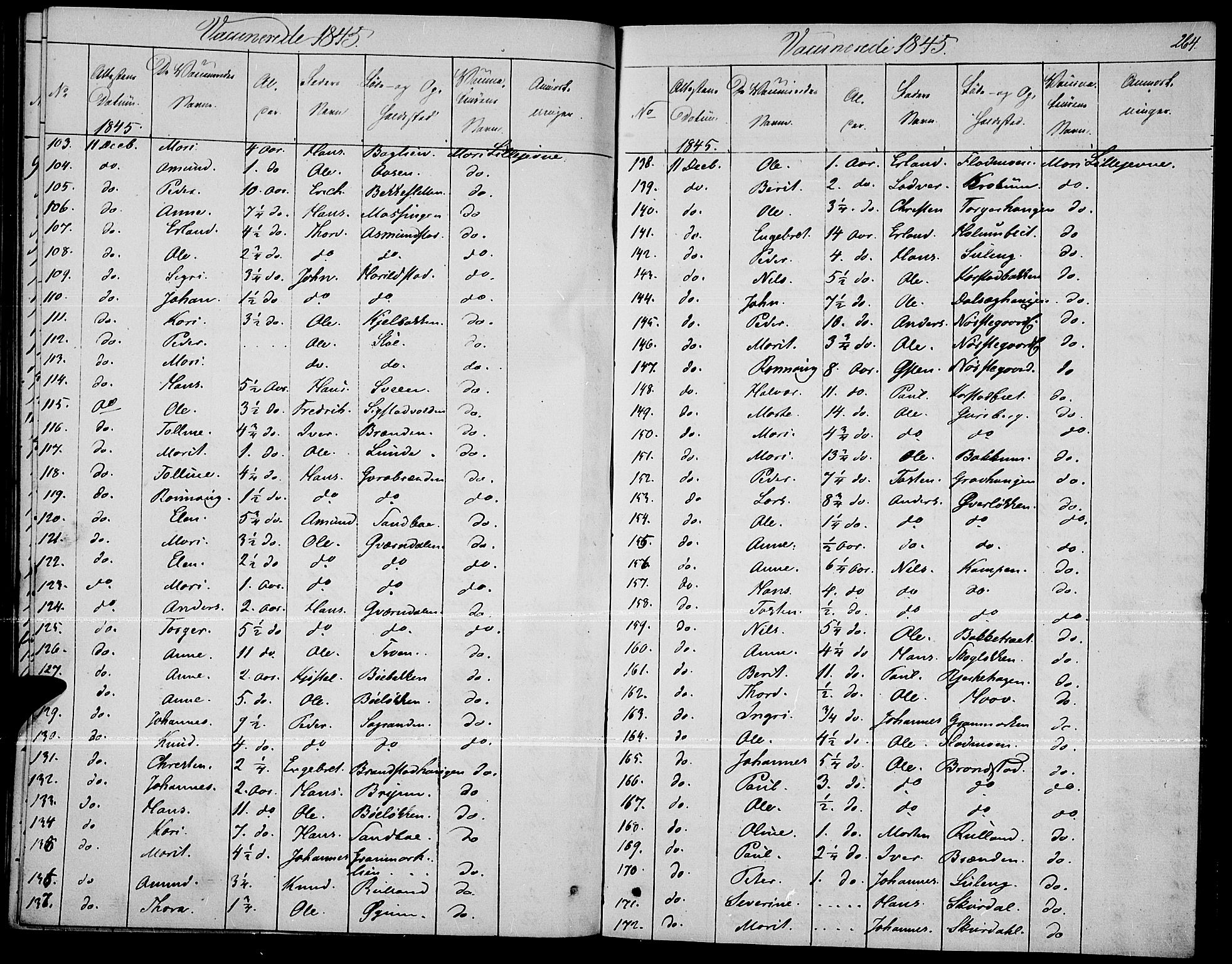 Fron prestekontor, AV/SAH-PREST-078/H/Ha/Haa/L0004: Parish register (official) no. 4, 1839-1848, p. 264