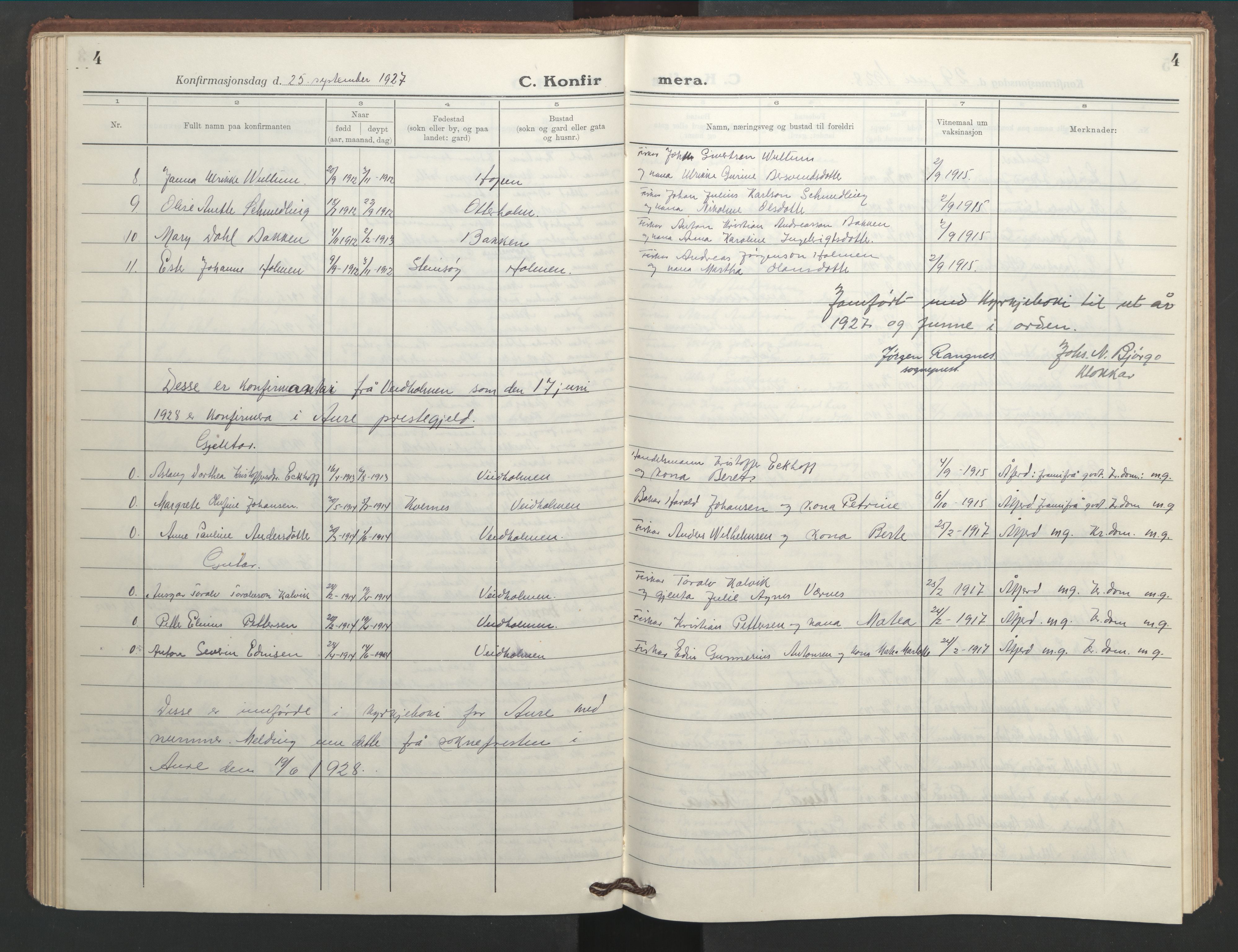 Ministerialprotokoller, klokkerbøker og fødselsregistre - Møre og Romsdal, AV/SAT-A-1454/583/L0957: Parish register (copy) no. 583C02, 1926-1947, p. 4