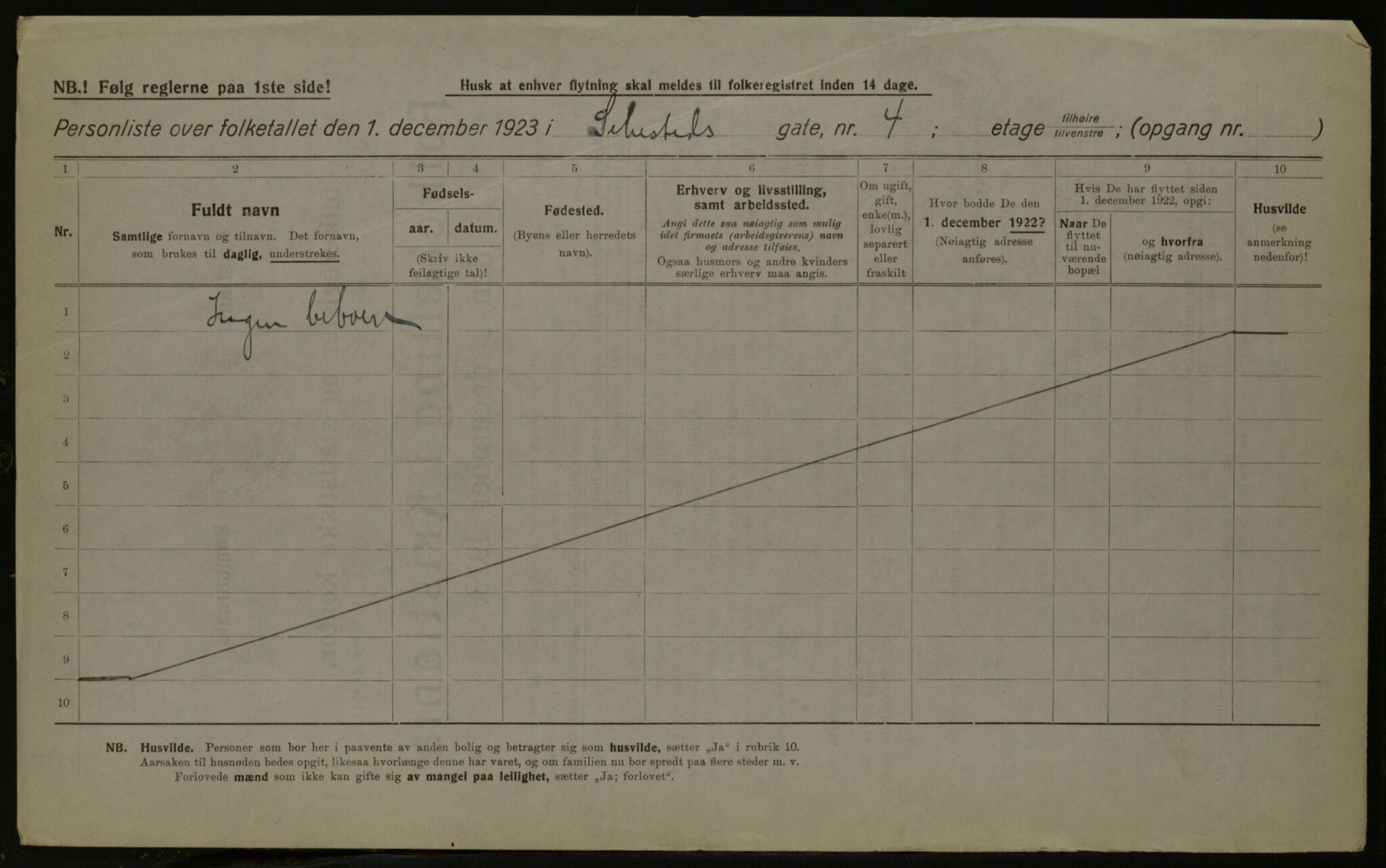 OBA, Municipal Census 1923 for Kristiania, 1923, p. 103958