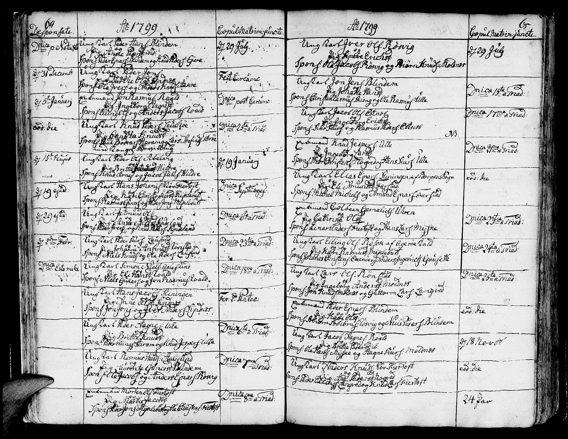 Ministerialprotokoller, klokkerbøker og fødselsregistre - Møre og Romsdal, AV/SAT-A-1454/536/L0493: Parish register (official) no. 536A02, 1739-1802, p. 64-65