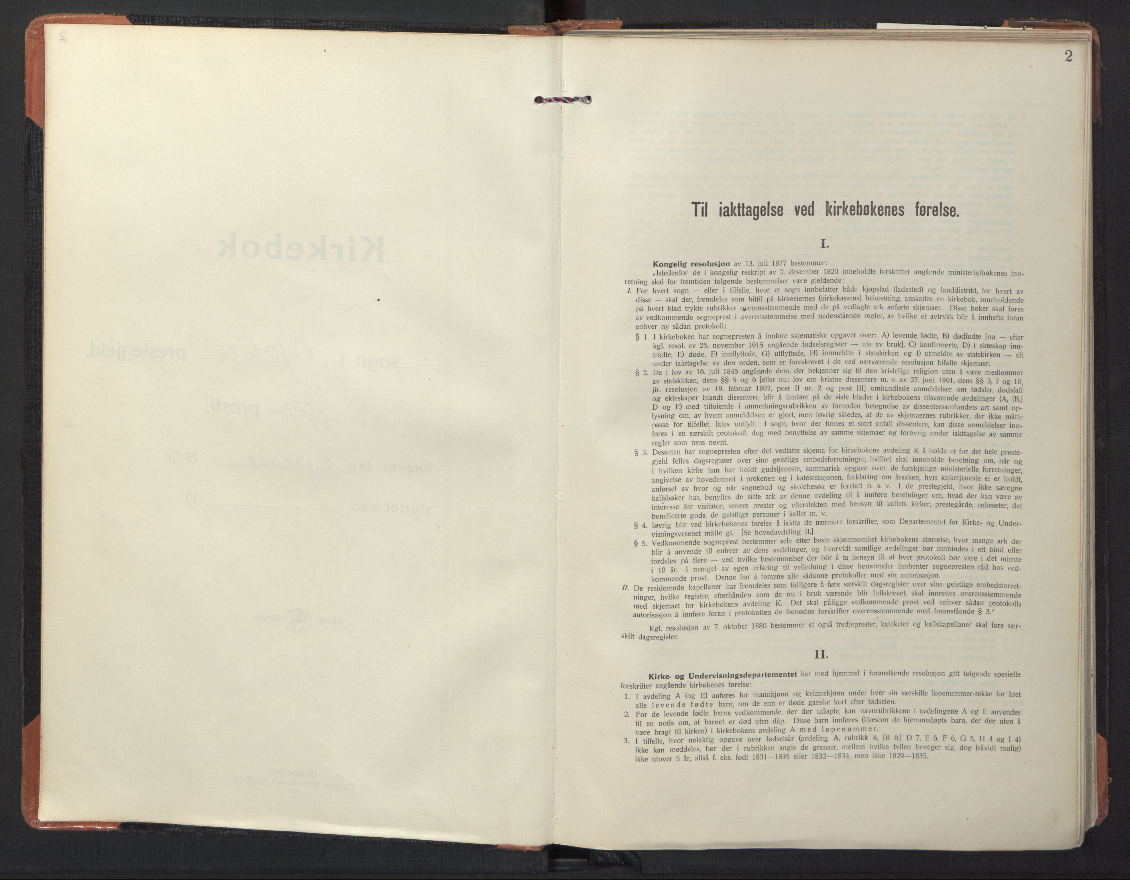 Ministerialprotokoller, klokkerbøker og fødselsregistre - Nordland, AV/SAT-A-1459/866/L0947: Parish register (official) no. 866A10, 1926-1958, p. 2