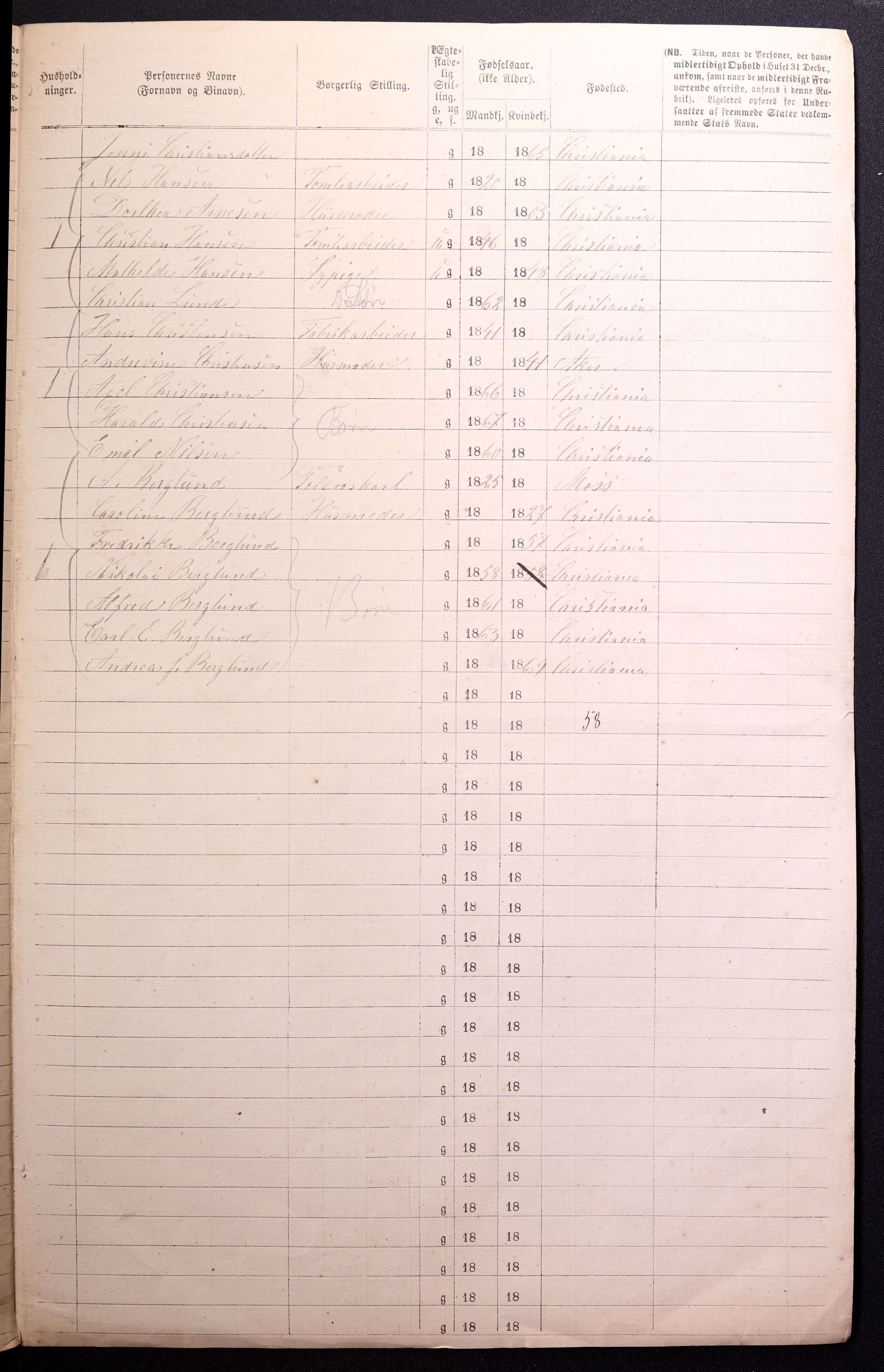 RA, 1870 census for 0301 Kristiania, 1870, p. 1936