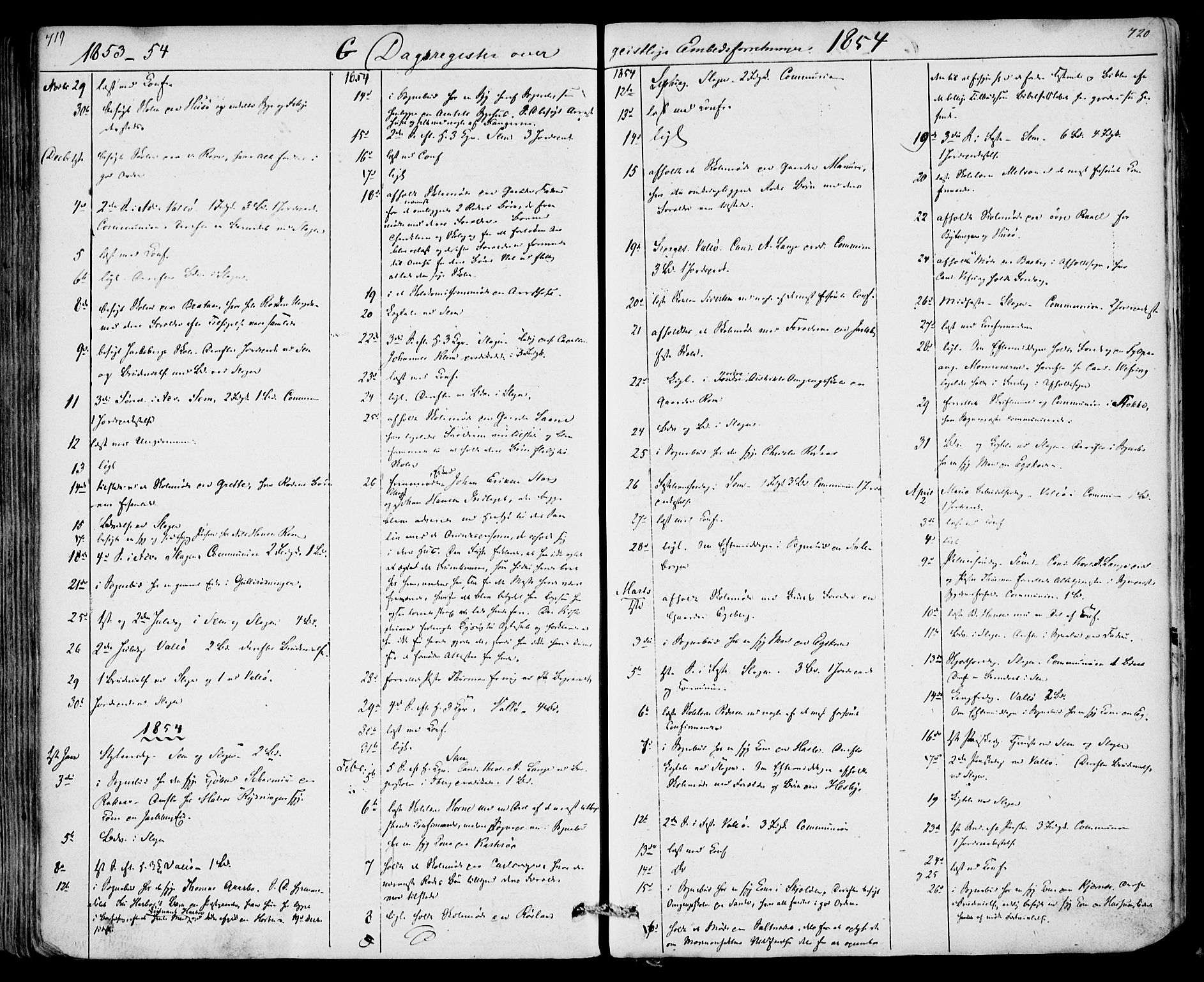 Sem kirkebøker, SAKO/A-5/F/Fa/L0006: Parish register (official) no. I 6, 1843-1855, p. 719-720