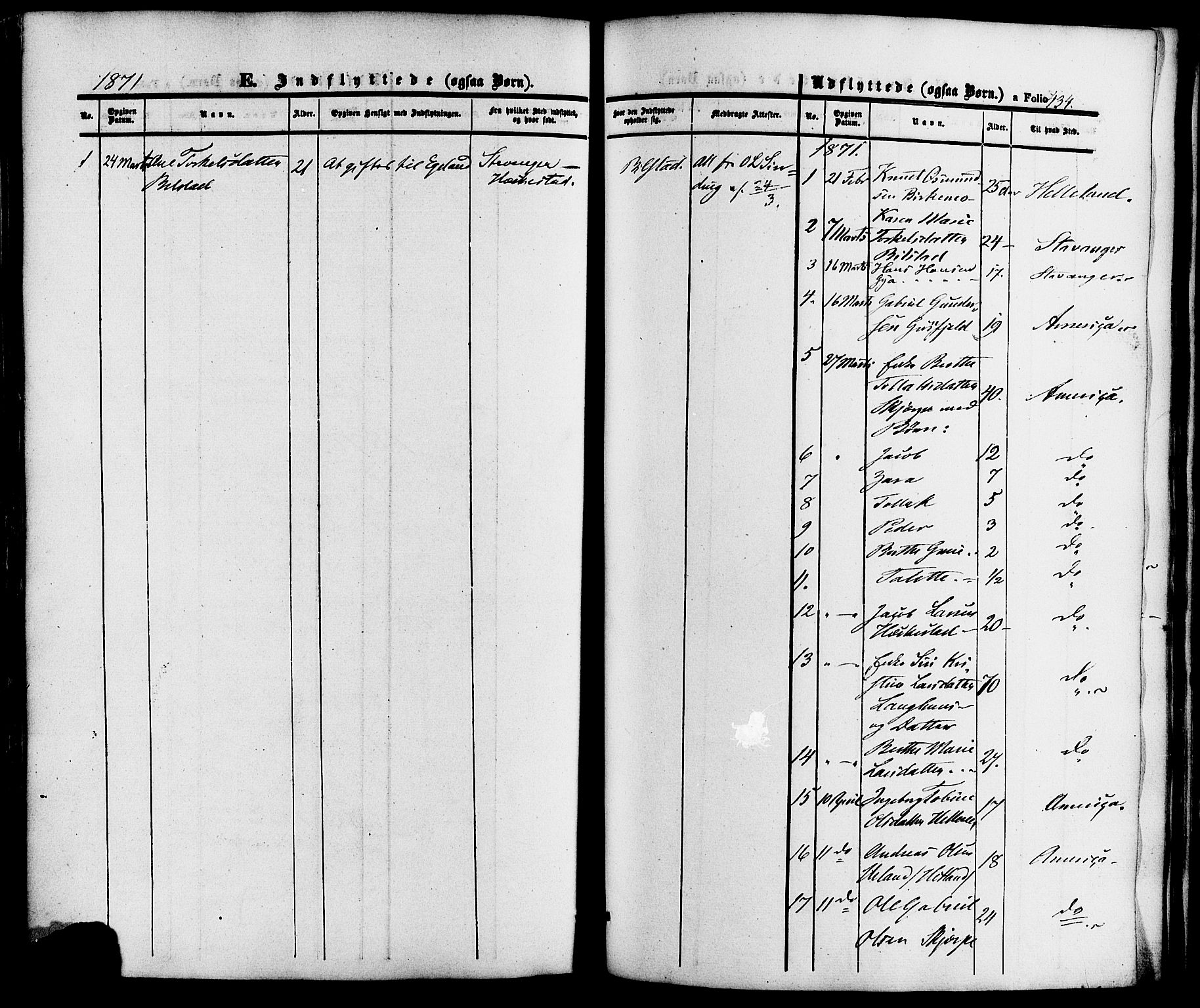 Lund sokneprestkontor, AV/SAST-A-101809/S06/L0010: Parish register (official) no. A 9, 1854-1886, p. 434