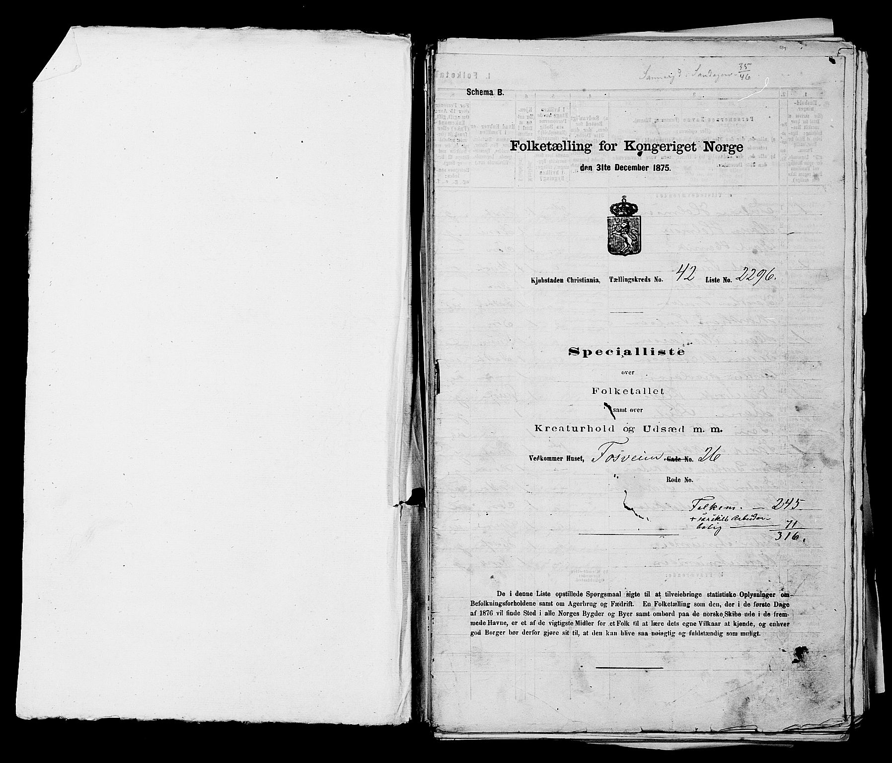 RA, 1875 census for 0301 Kristiania, 1875, p. 6485