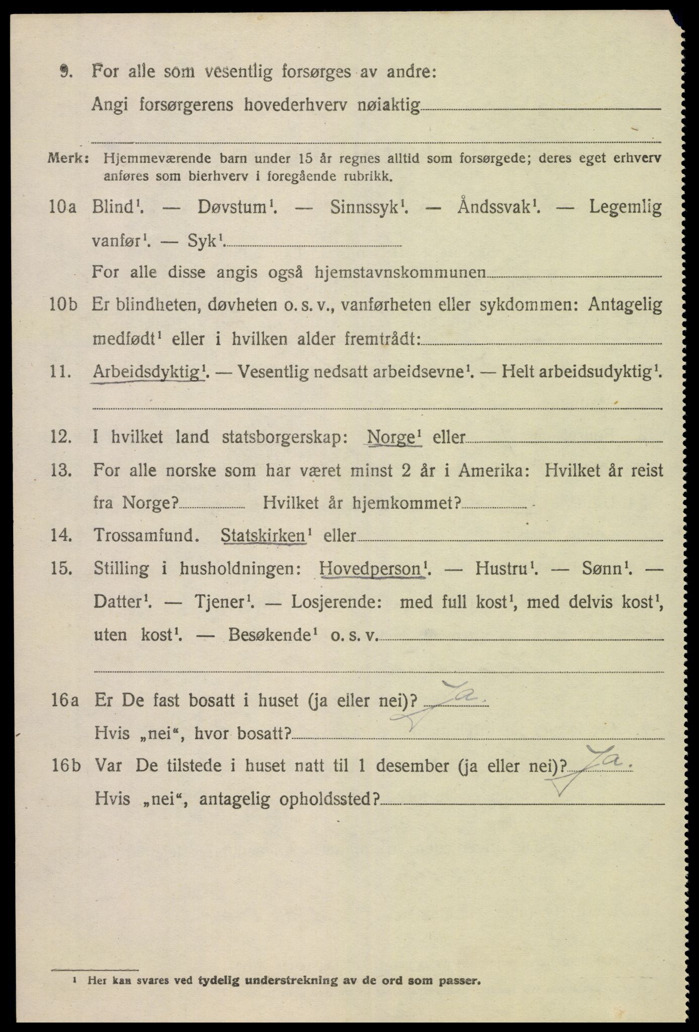 SAK, 1920 census for Landvik, 1920, p. 4449