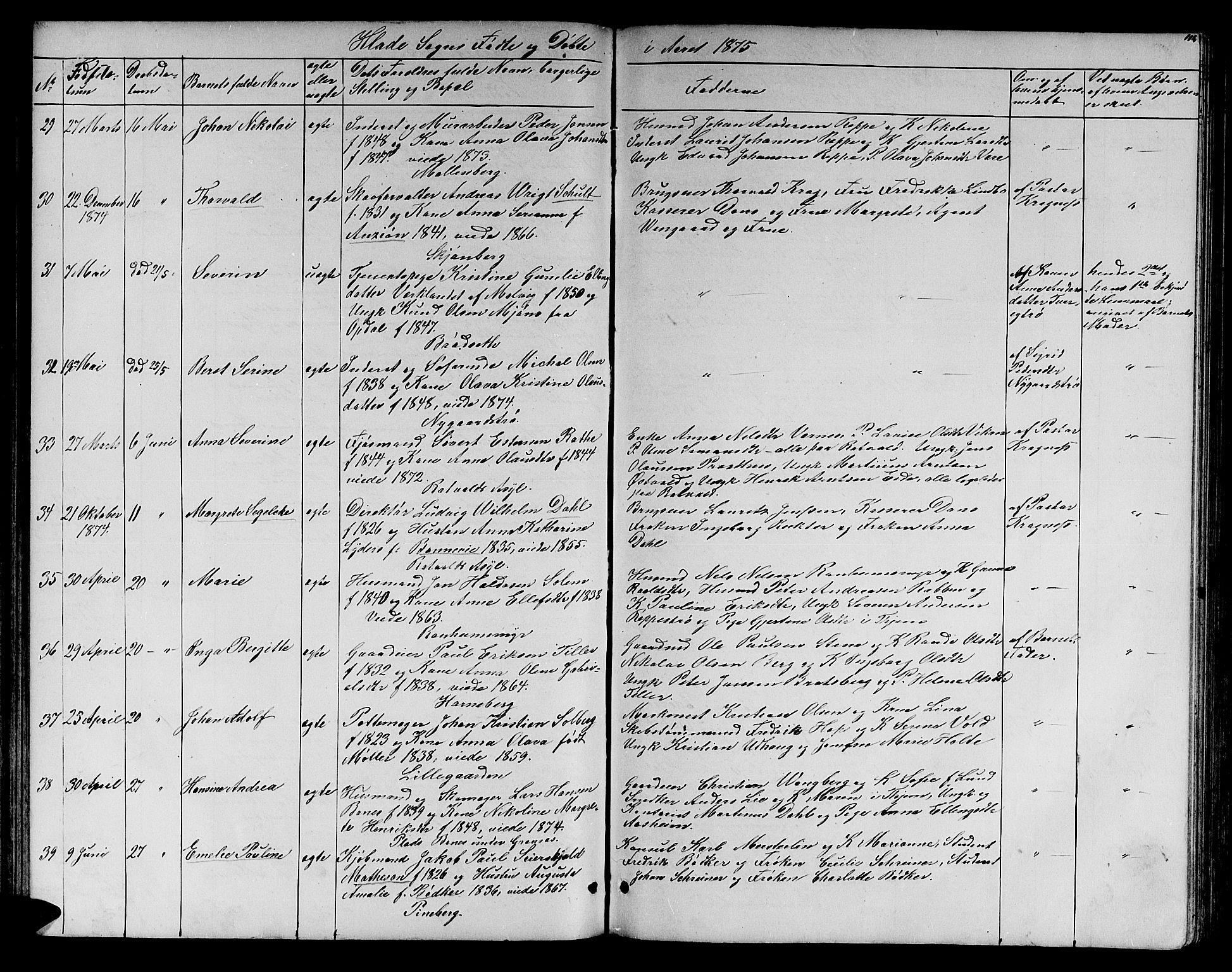 Ministerialprotokoller, klokkerbøker og fødselsregistre - Sør-Trøndelag, SAT/A-1456/606/L0311: Parish register (copy) no. 606C07, 1860-1877, p. 114