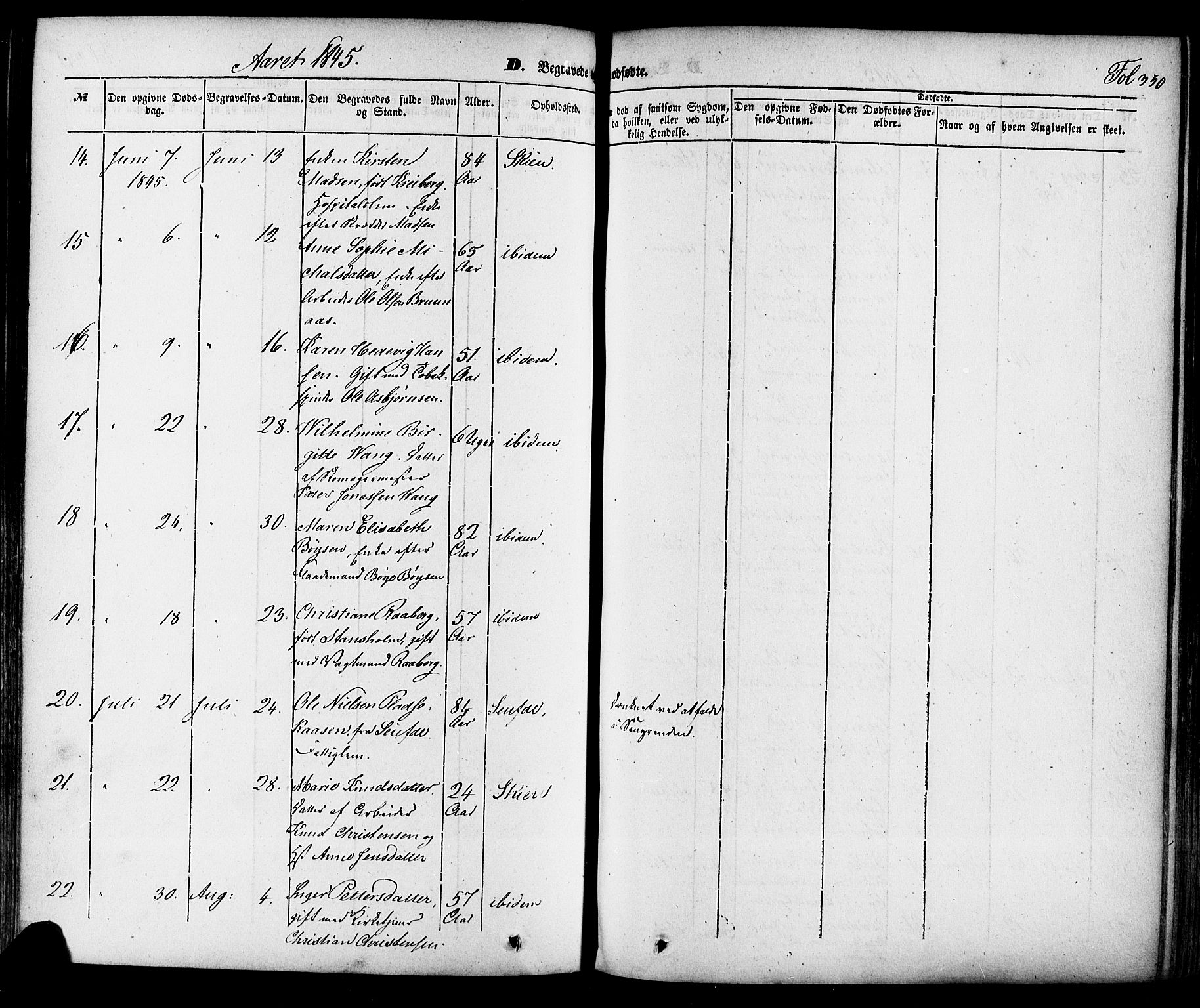 Skien kirkebøker, SAKO/A-302/F/Fa/L0006a: Parish register (official) no. 6A, 1843-1856, p. 350