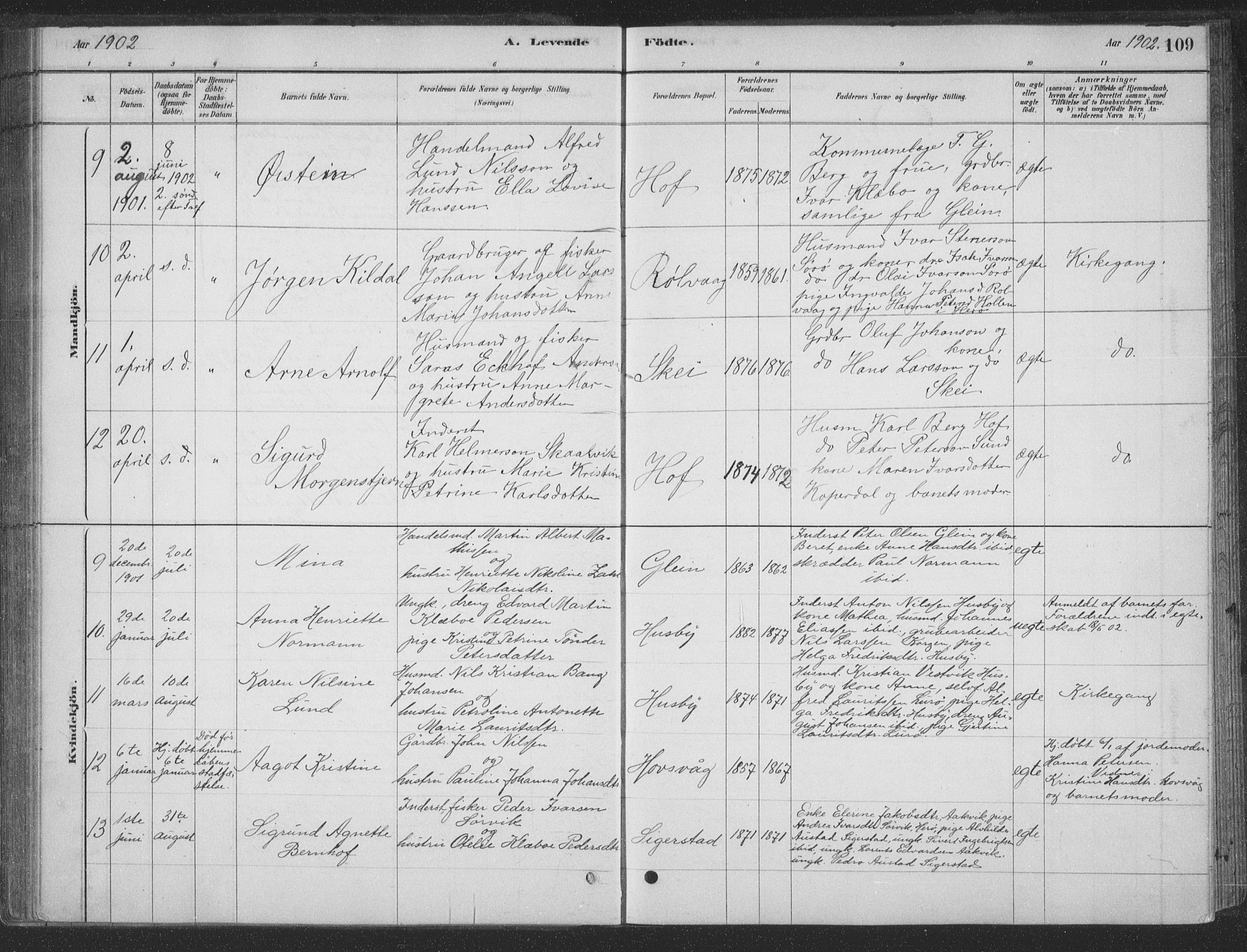 Ministerialprotokoller, klokkerbøker og fødselsregistre - Nordland, AV/SAT-A-1459/835/L0532: Parish register (copy) no. 835C04, 1880-1905, p. 109