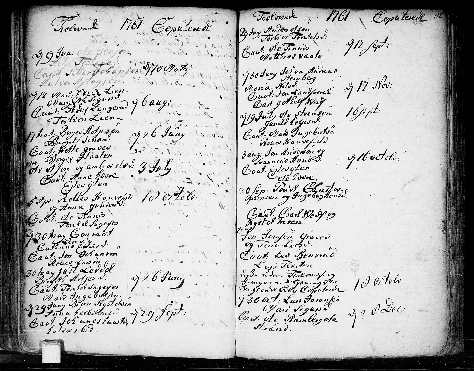 Heddal kirkebøker, SAKO/A-268/F/Fa/L0003: Parish register (official) no. I 3, 1723-1783, p. 115