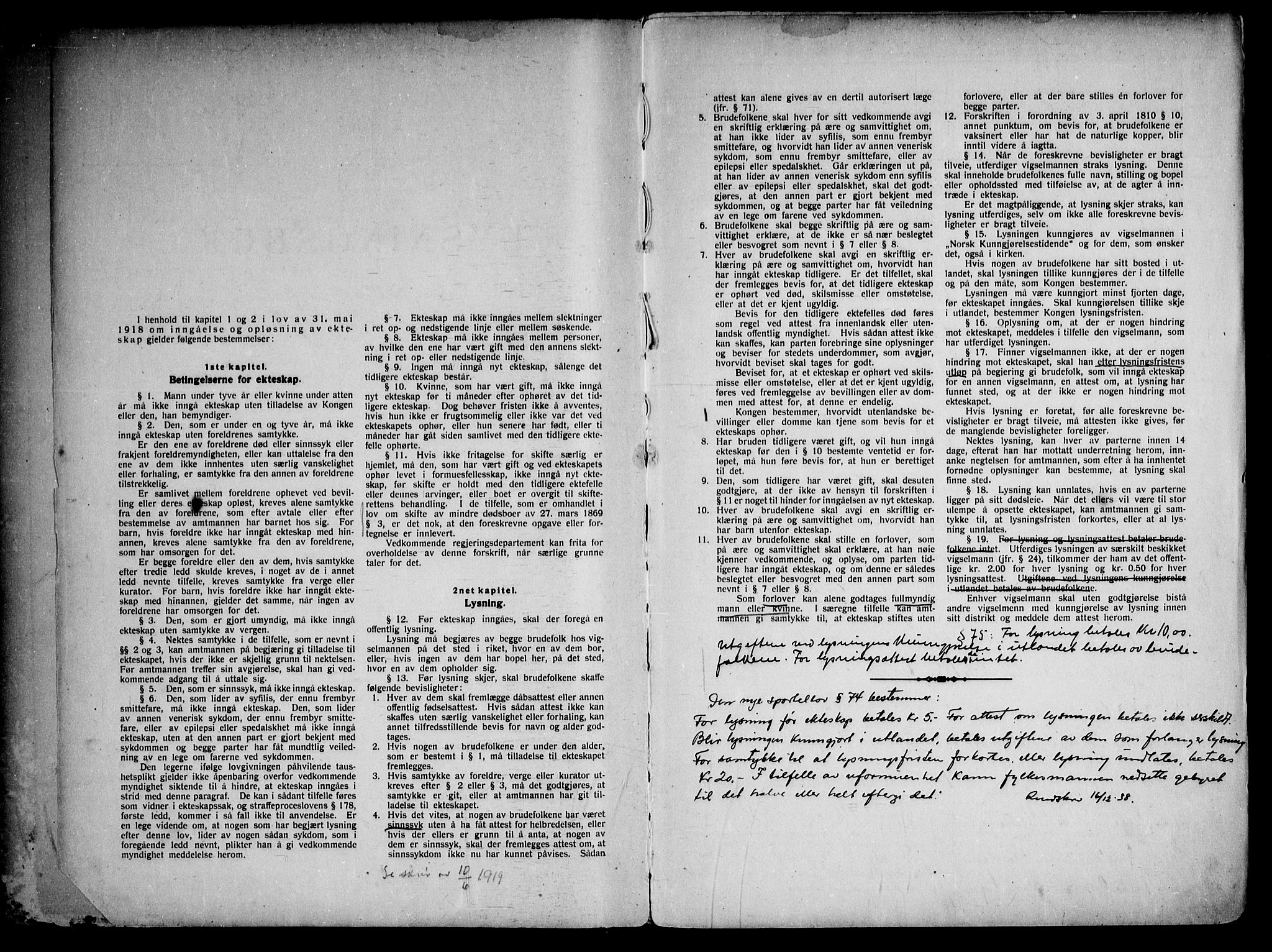 Drangedal kirkebøker, SAKO/A-258/H/Ha/L0001: Banns register no. 1, 1919-1952