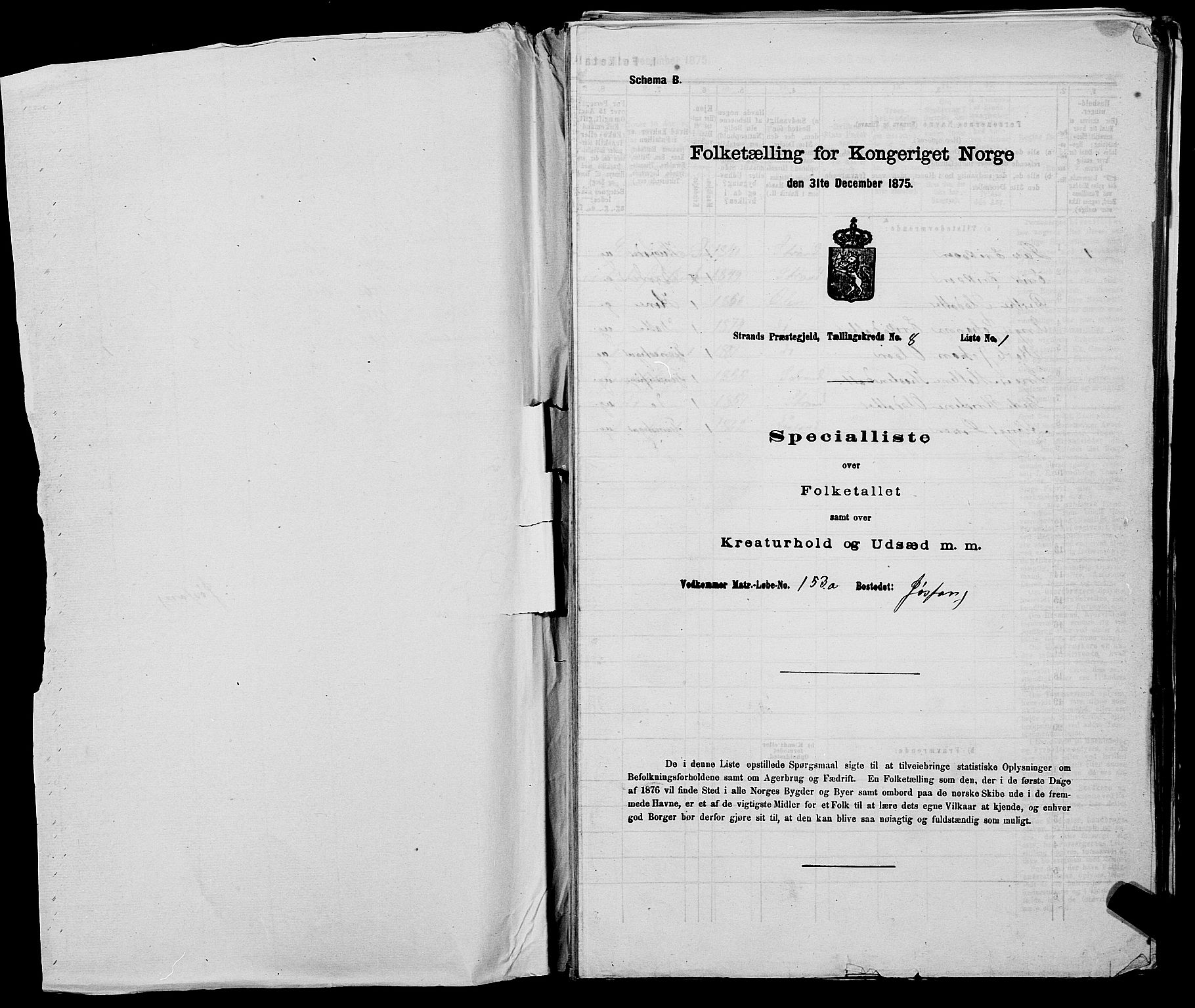 SAST, 1875 census for 1130P Strand, 1875, p. 722