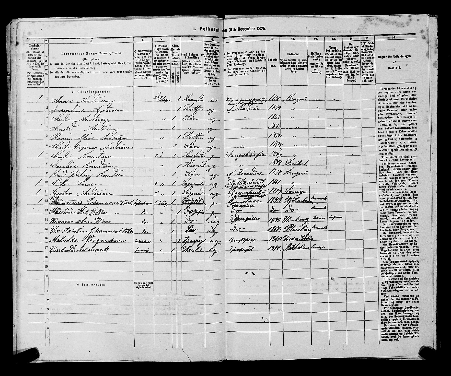 SAKO, 1875 census for 0801P Kragerø, 1875, p. 772