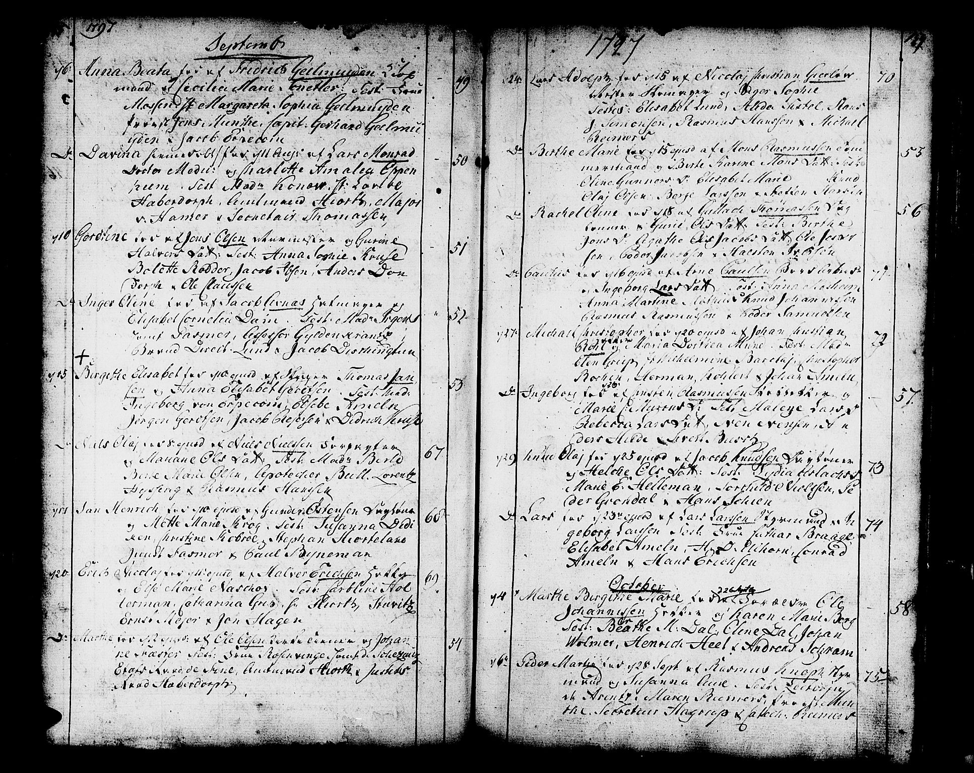 Domkirken sokneprestembete, AV/SAB-A-74801/H/Haa/L0004: Parish register (official) no. A 4, 1763-1820, p. 158-159