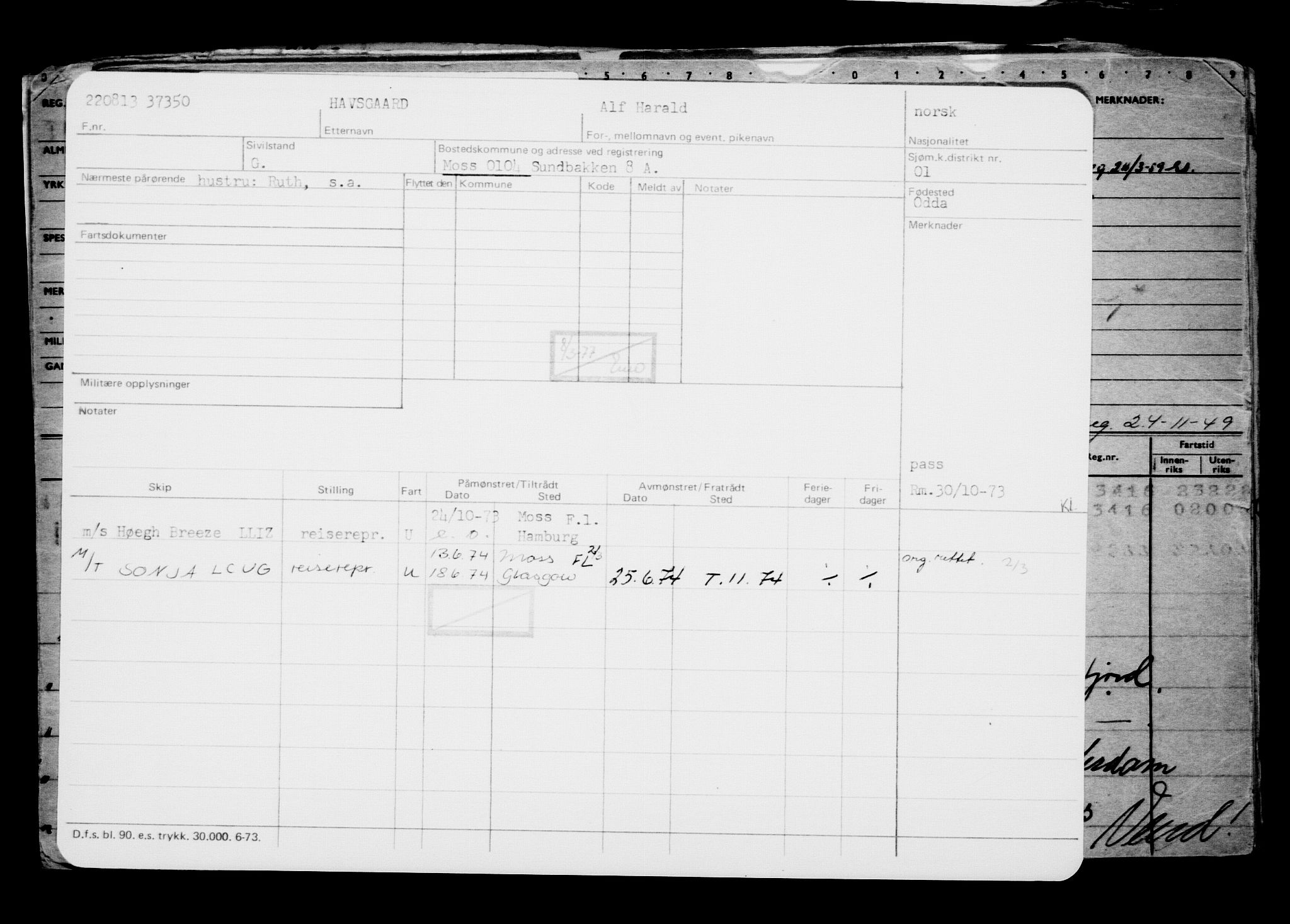 Direktoratet for sjømenn, AV/RA-S-3545/G/Gb/L0114: Hovedkort, 1913, p. 816