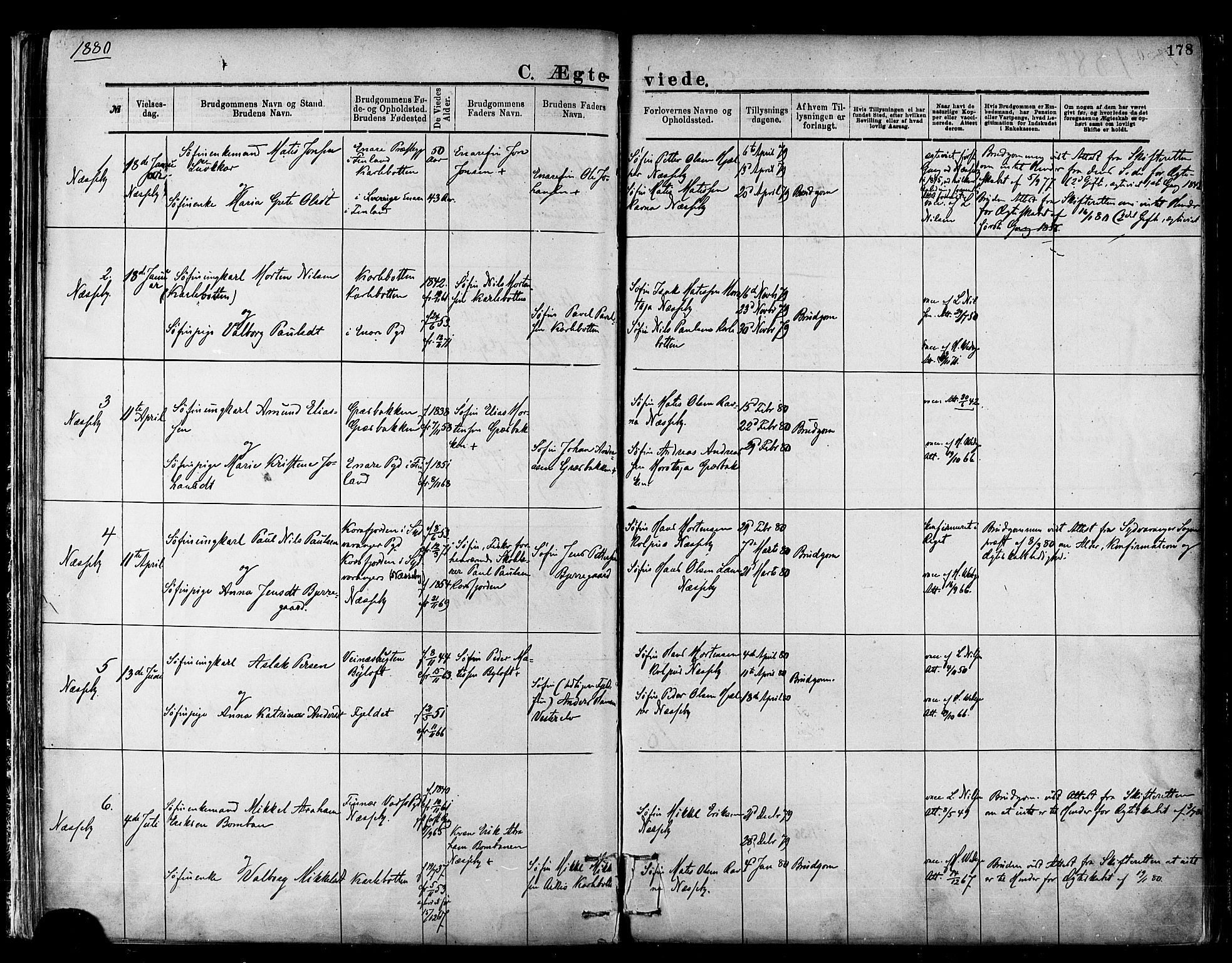 Nesseby sokneprestkontor, SATØ/S-1330/H/Ha/L0004kirke: Parish register (official) no. 4, 1877-1884, p. 178