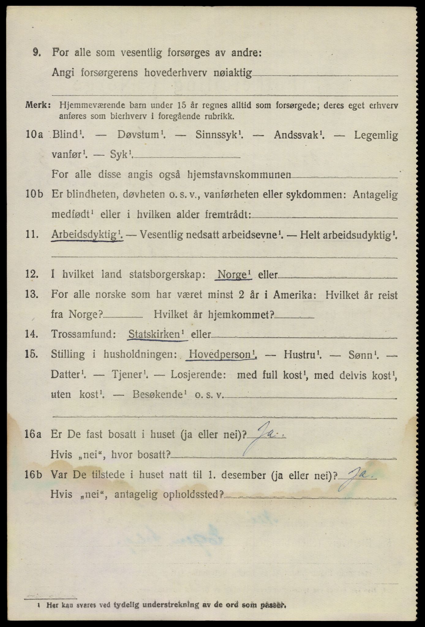 SAO, 1920 census for Nes, 1920, p. 5845