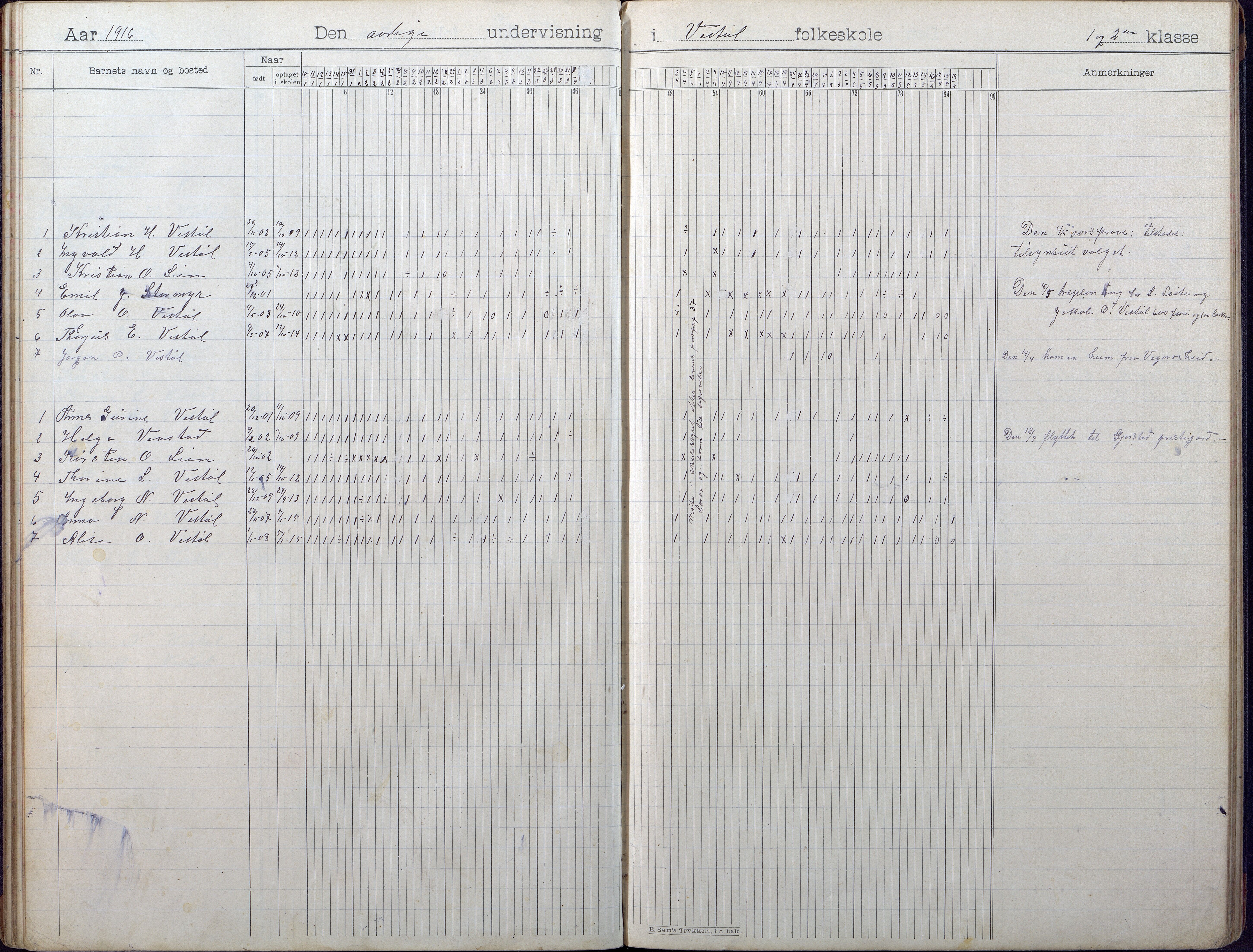 Gjerstad Kommune, Vestøl-Ljaadal-Trydal-Løite, AAKS/KA0911-550e/F01/L0002: Dagbok Vestøl skole, 1902-1926