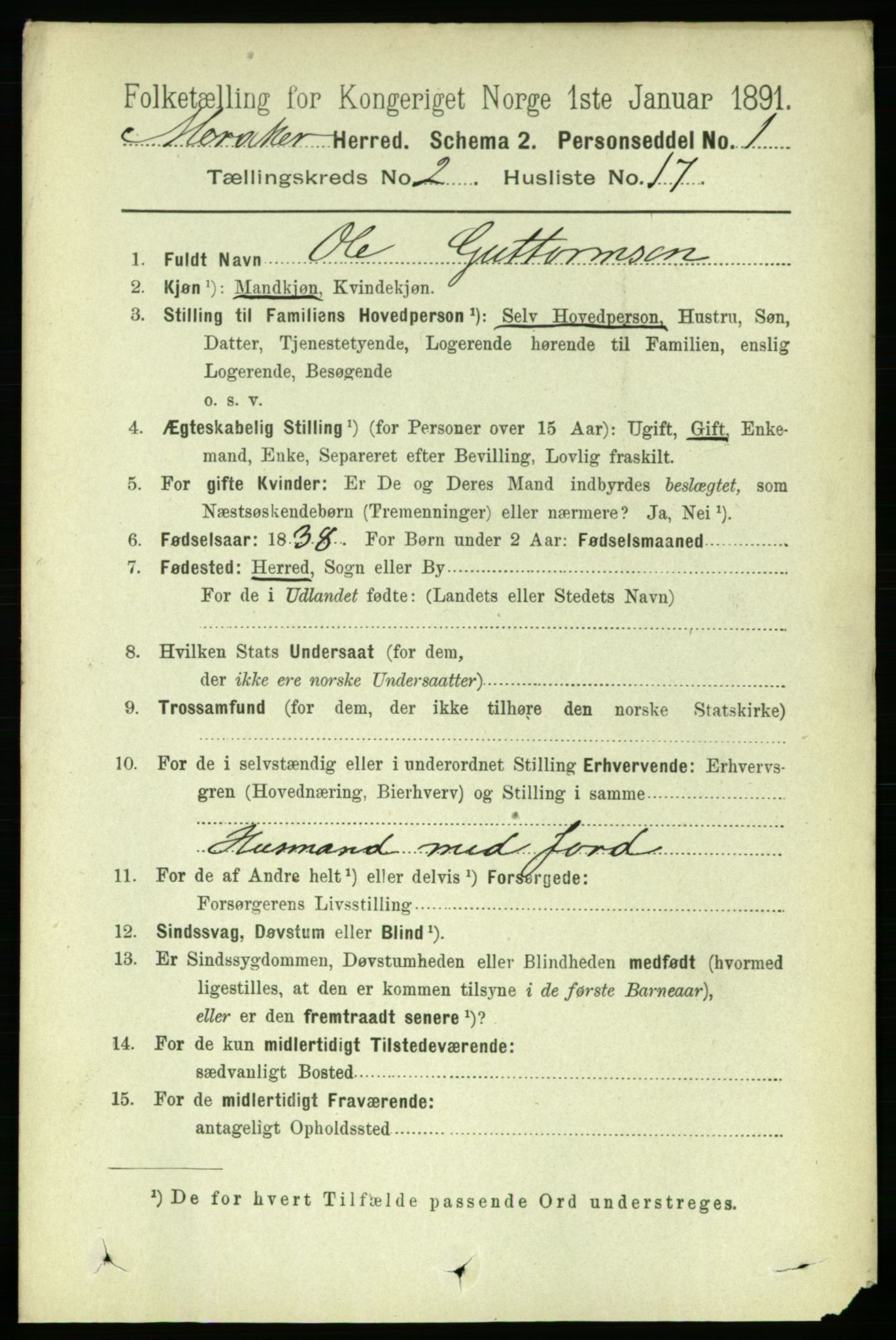 RA, 1891 census for 1711 Meråker, 1891, p. 678