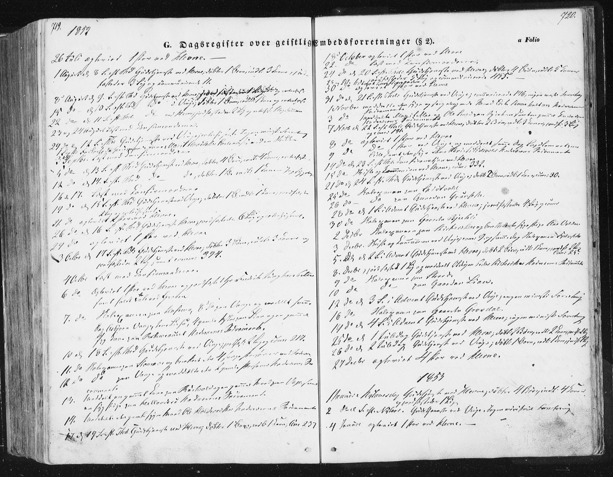 Ministerialprotokoller, klokkerbøker og fødselsregistre - Sør-Trøndelag, SAT/A-1456/630/L0494: Parish register (official) no. 630A07, 1852-1868, p. 719-720