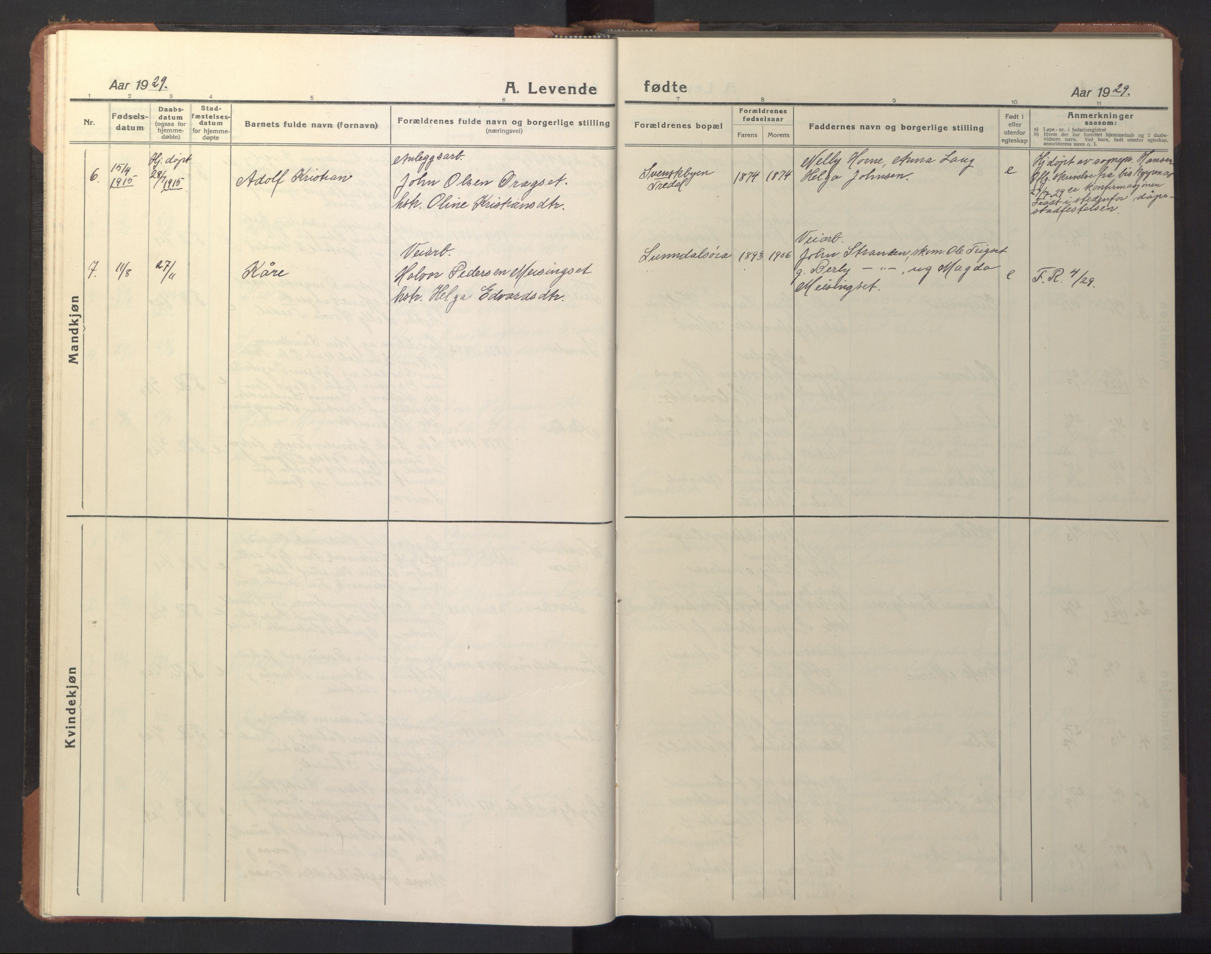 Ministerialprotokoller, klokkerbøker og fødselsregistre - Møre og Romsdal, SAT/A-1454/590/L1018: Parish register (copy) no. 590C03, 1922-1950