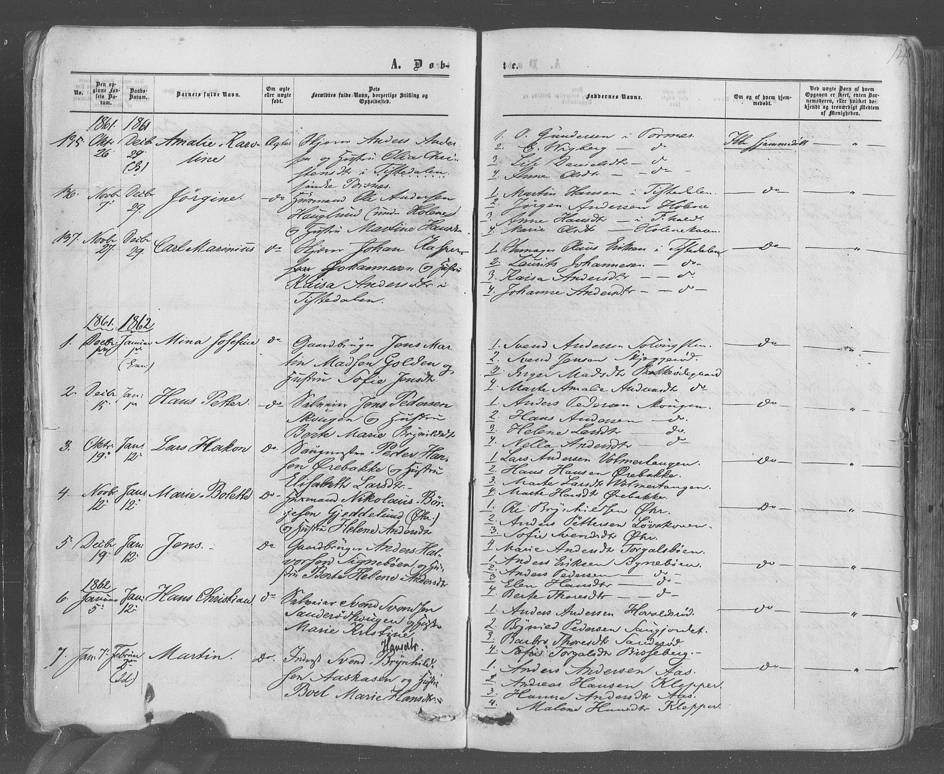 Idd prestekontor Kirkebøker, SAO/A-10911/F/Fc/L0005: Parish register (official) no. III 5, 1861-1877, p. 14