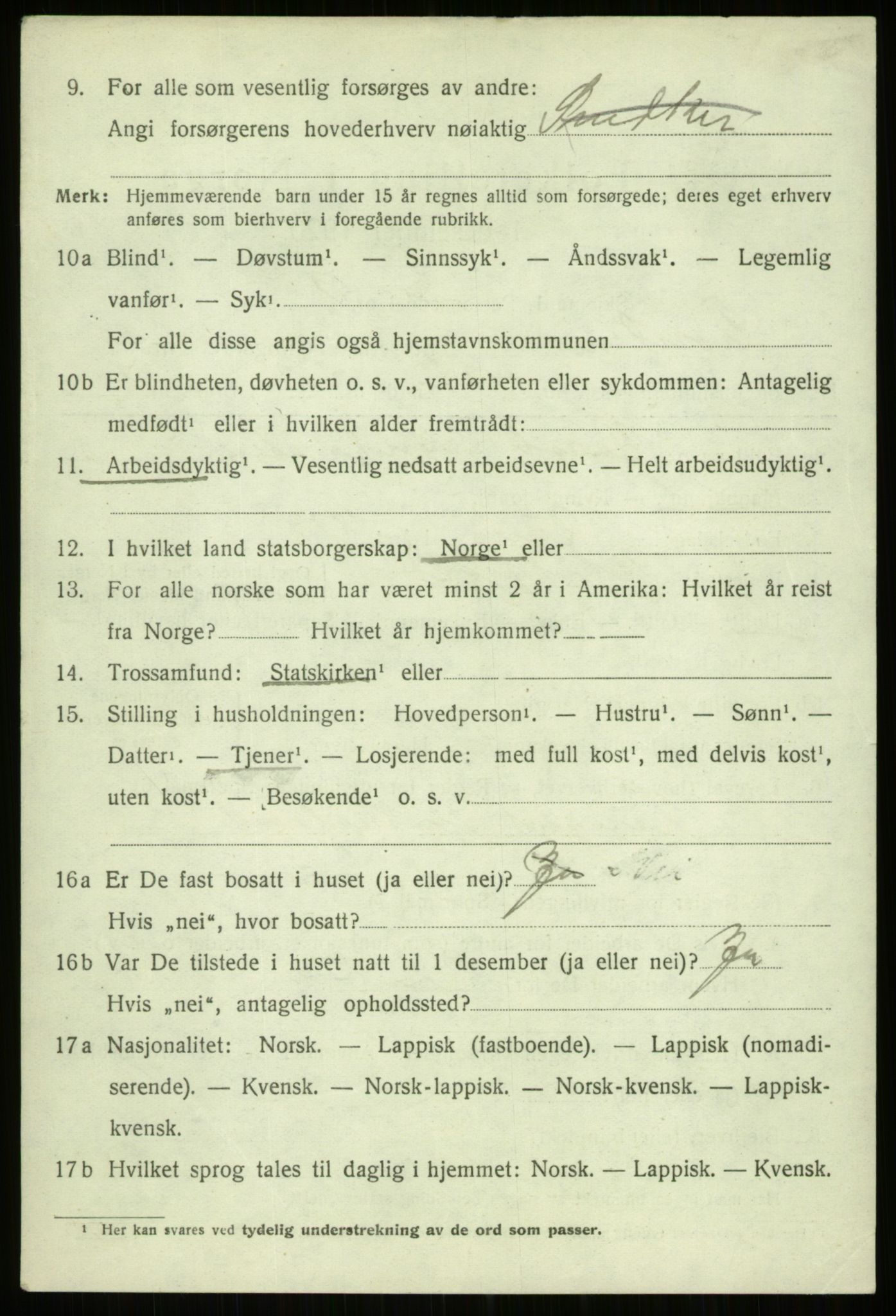 SATØ, 1920 census for Trondenes, 1920, p. 17887