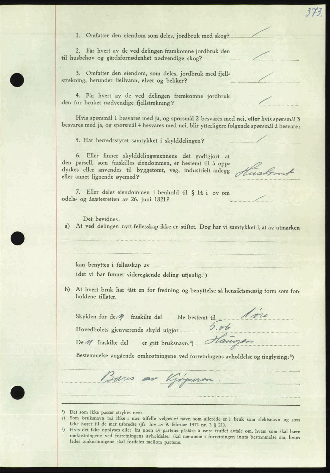 Nordmøre sorenskriveri, AV/SAT-A-4132/1/2/2Ca: Mortgage book no. A105, 1947-1947, Diary no: : 1528/1947