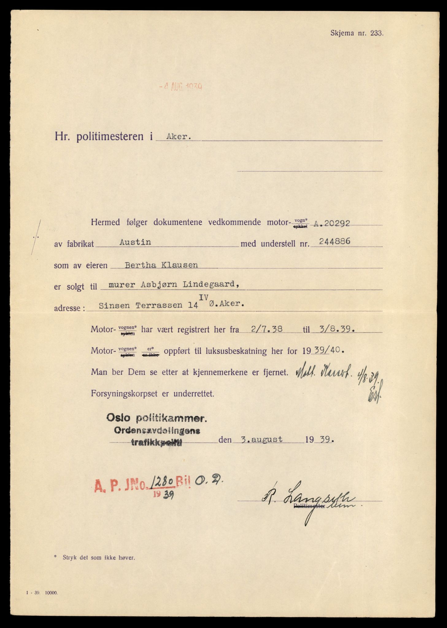 Møre og Romsdal vegkontor - Ålesund trafikkstasjon, AV/SAT-A-4099/F/Fe/L0044: Registreringskort for kjøretøy T 14205 - T 14319, 1927-1998, p. 1068