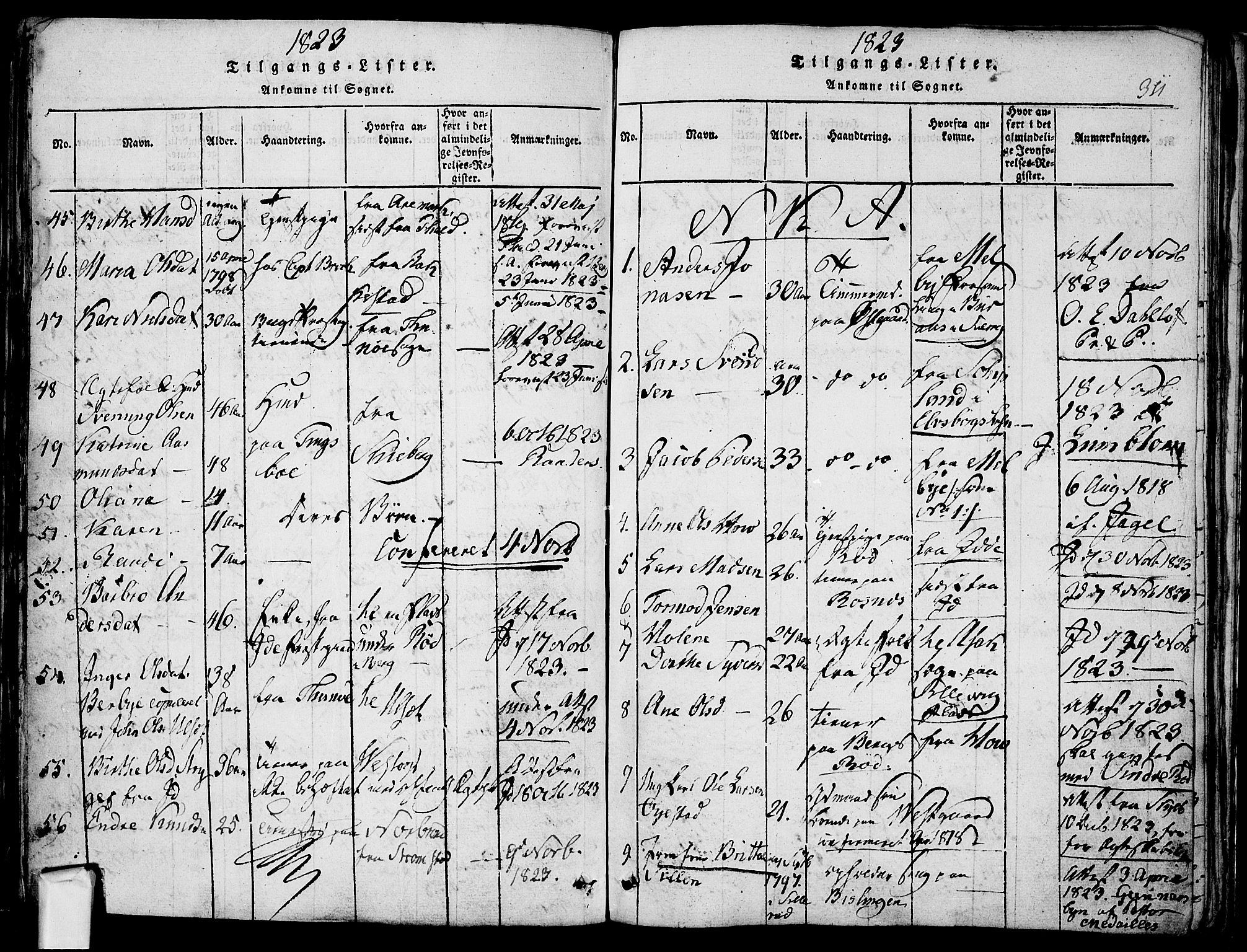 Berg prestekontor Kirkebøker, SAO/A-10902/F/Fa/L0002: Parish register (official) no. I 2, 1815-1831, p. 311