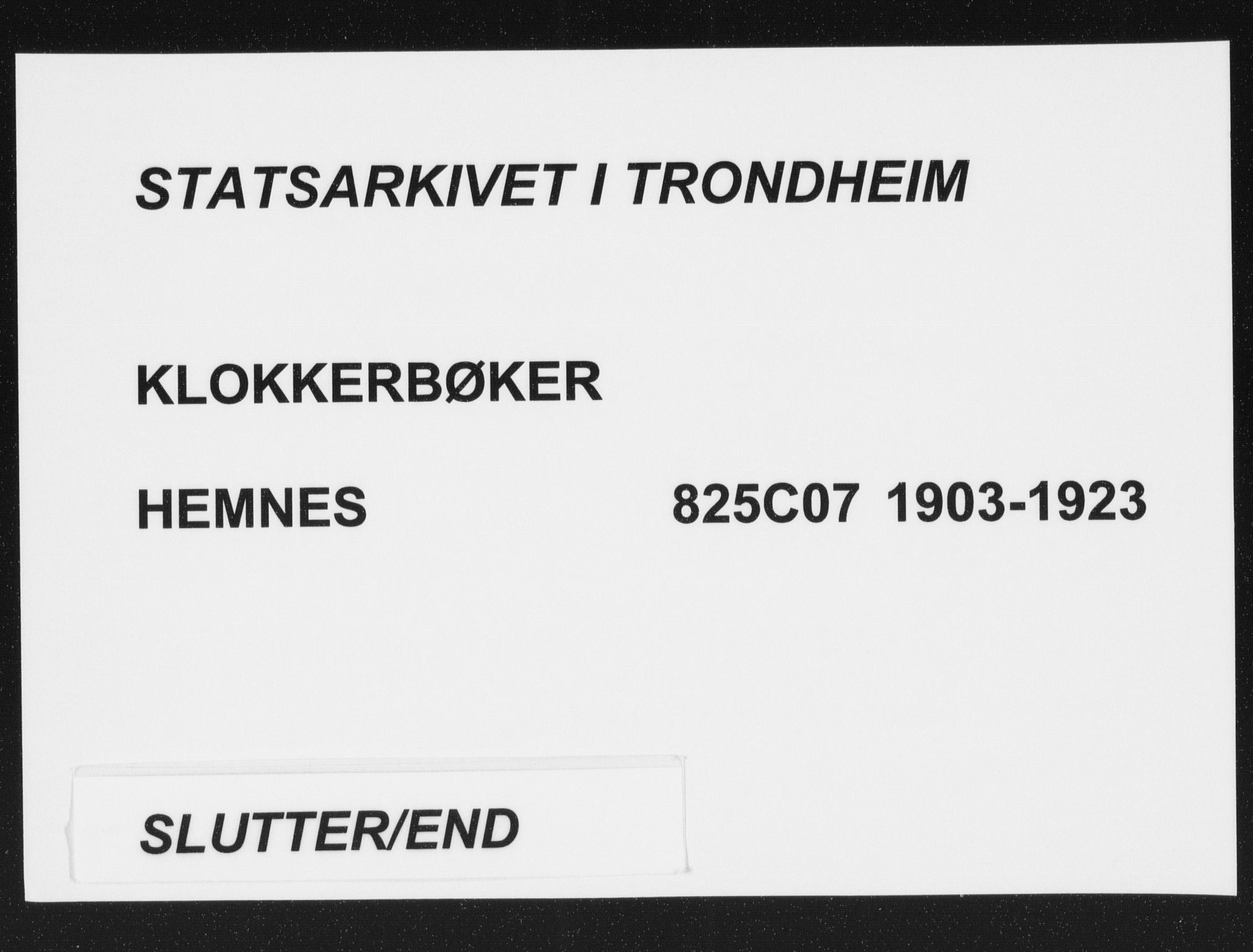 Ministerialprotokoller, klokkerbøker og fødselsregistre - Nordland, SAT/A-1459/825/L0370: Parish register (copy) no. 825C07, 1903-1923