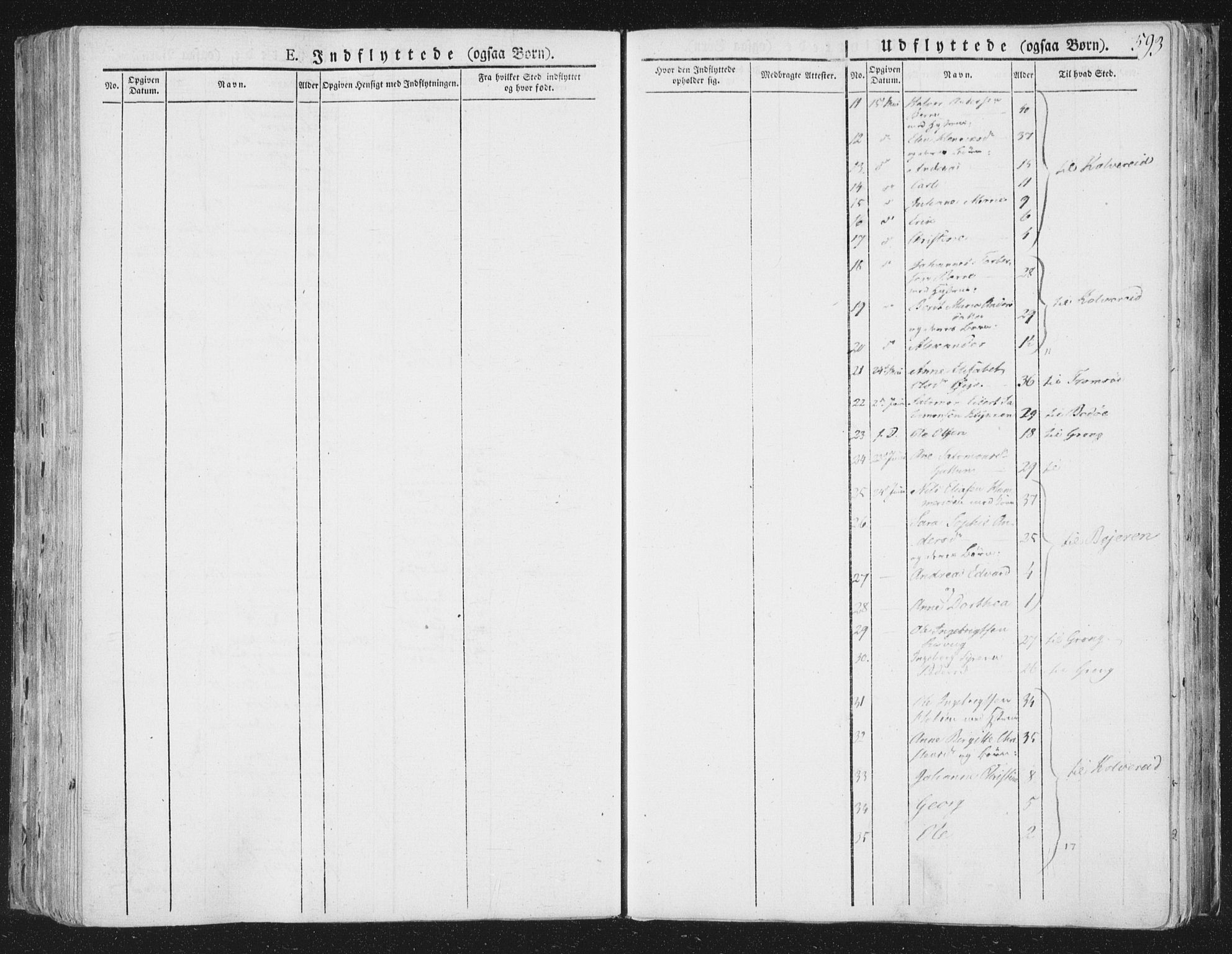 Ministerialprotokoller, klokkerbøker og fødselsregistre - Nord-Trøndelag, AV/SAT-A-1458/764/L0552: Parish register (official) no. 764A07b, 1824-1865, p. 593