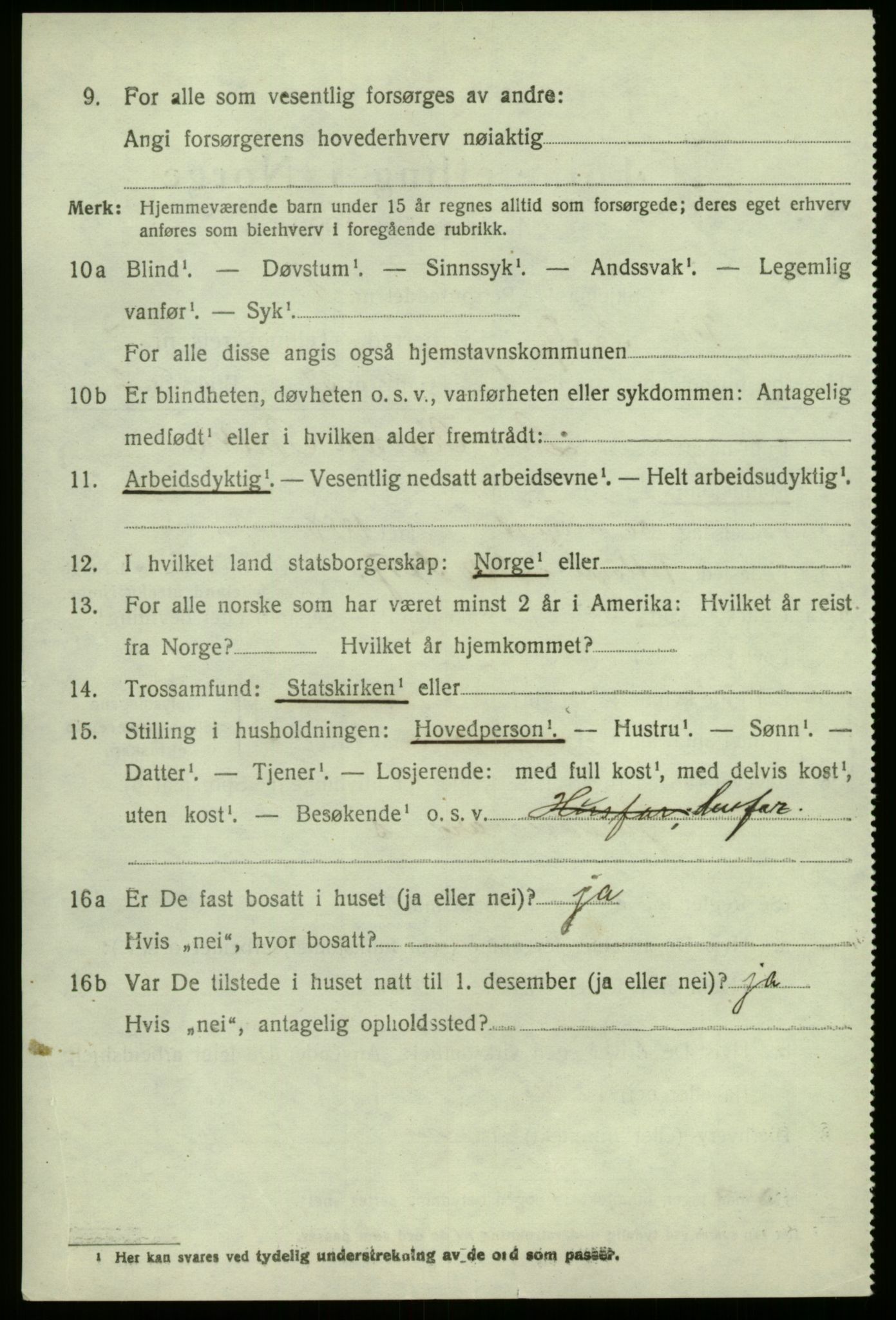 SAB, 1920 census for Vik, 1920, p. 4792