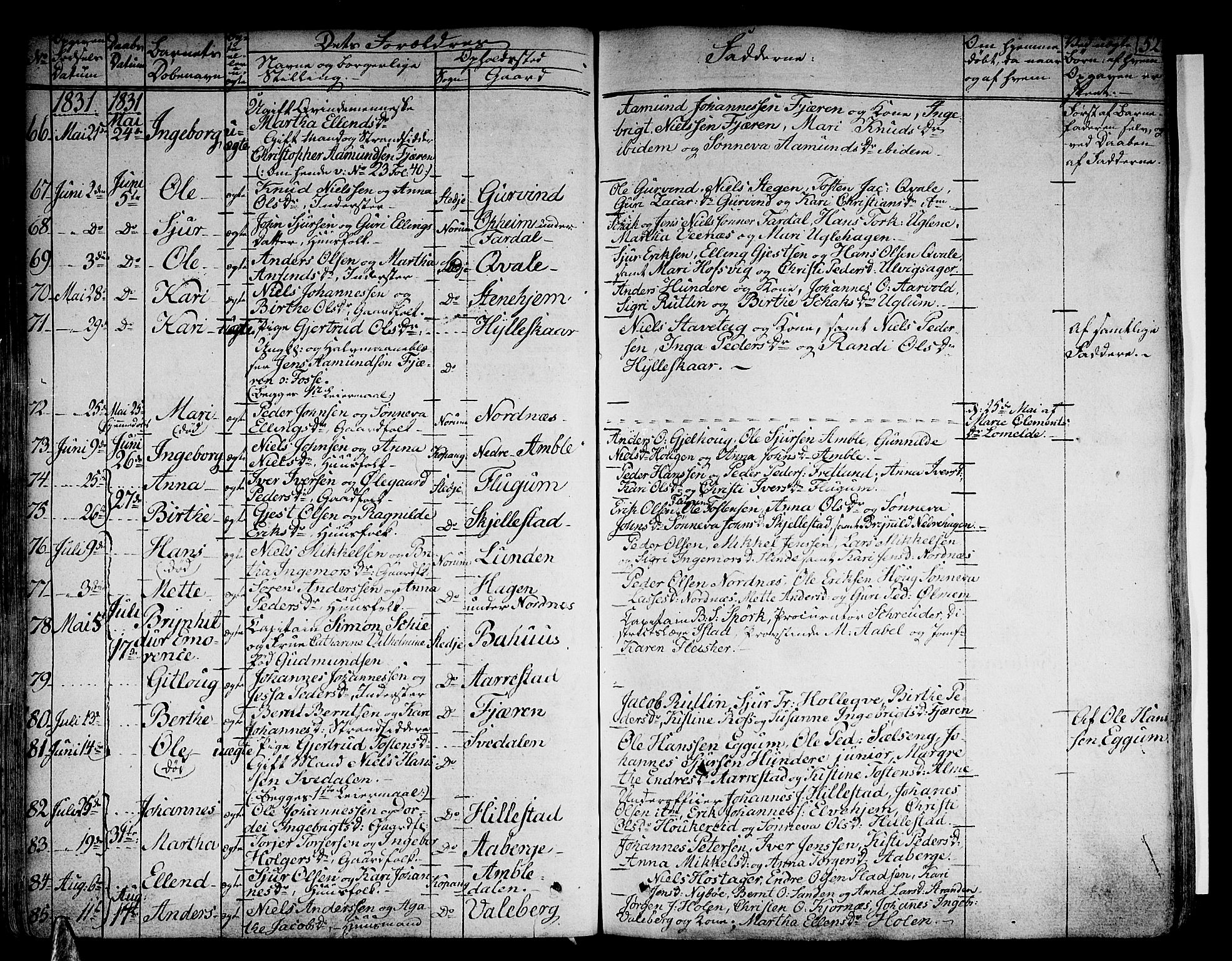 Sogndal sokneprestembete, SAB/A-81301/H/Haa/Haaa/L0010: Parish register (official) no. A 10, 1821-1838, p. 52