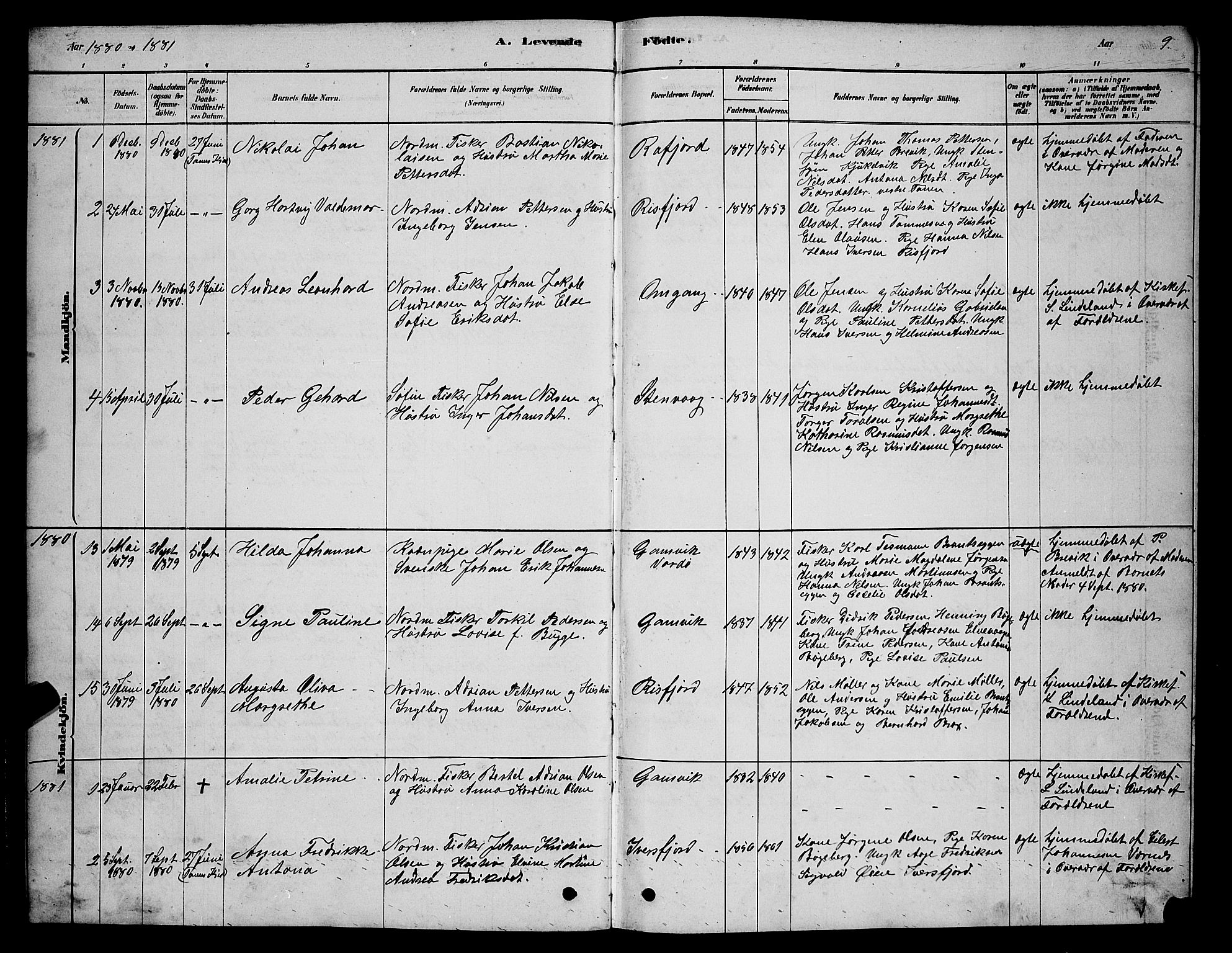 Tana sokneprestkontor, SATØ/S-1334/H/Hb/L0005klokker: Parish register (copy) no. 5, 1878-1891, p. 9