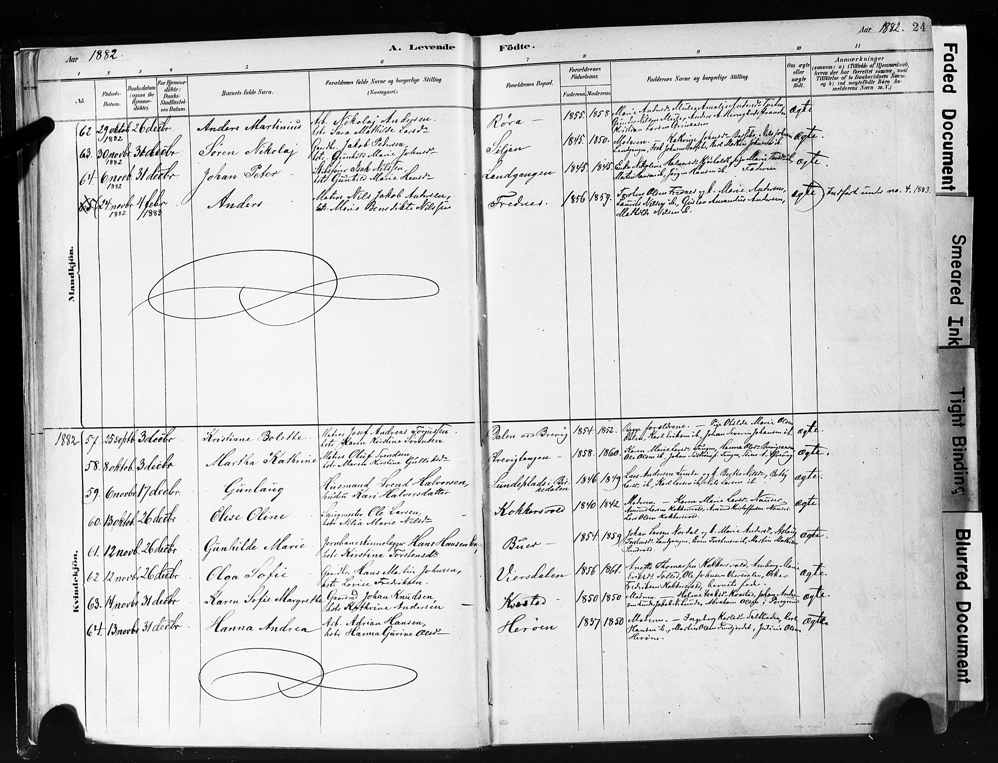 Eidanger kirkebøker, AV/SAKO-A-261/F/Fa/L0012: Parish register (official) no. 12, 1879-1900, p. 24