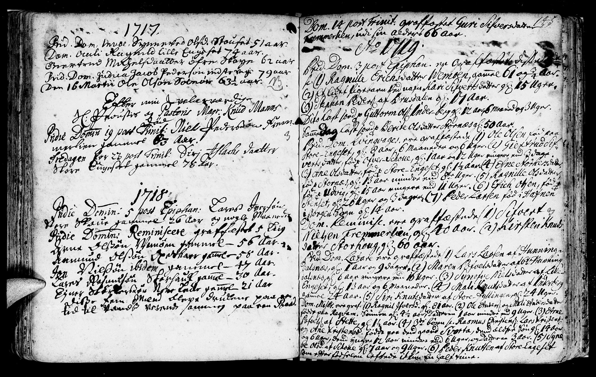Ministerialprotokoller, klokkerbøker og fødselsregistre - Møre og Romsdal, SAT/A-1454/524/L0349: Parish register (official) no. 524A01, 1698-1779, p. 145