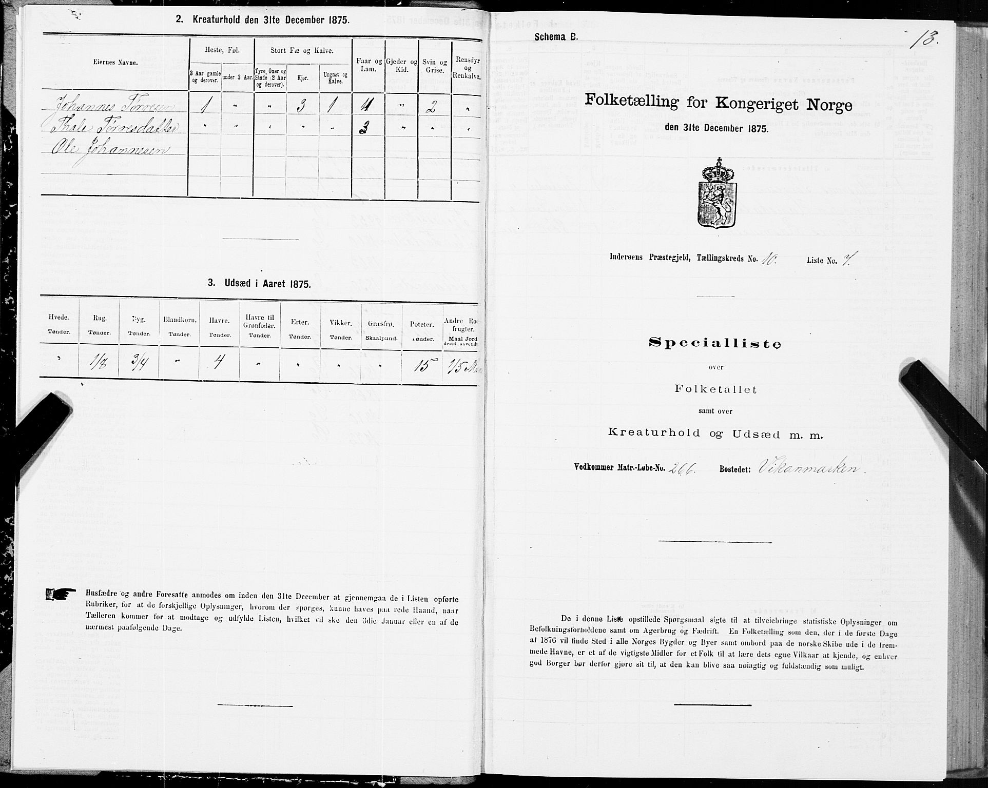 SAT, 1875 census for 1729P Inderøy, 1875, p. 6013